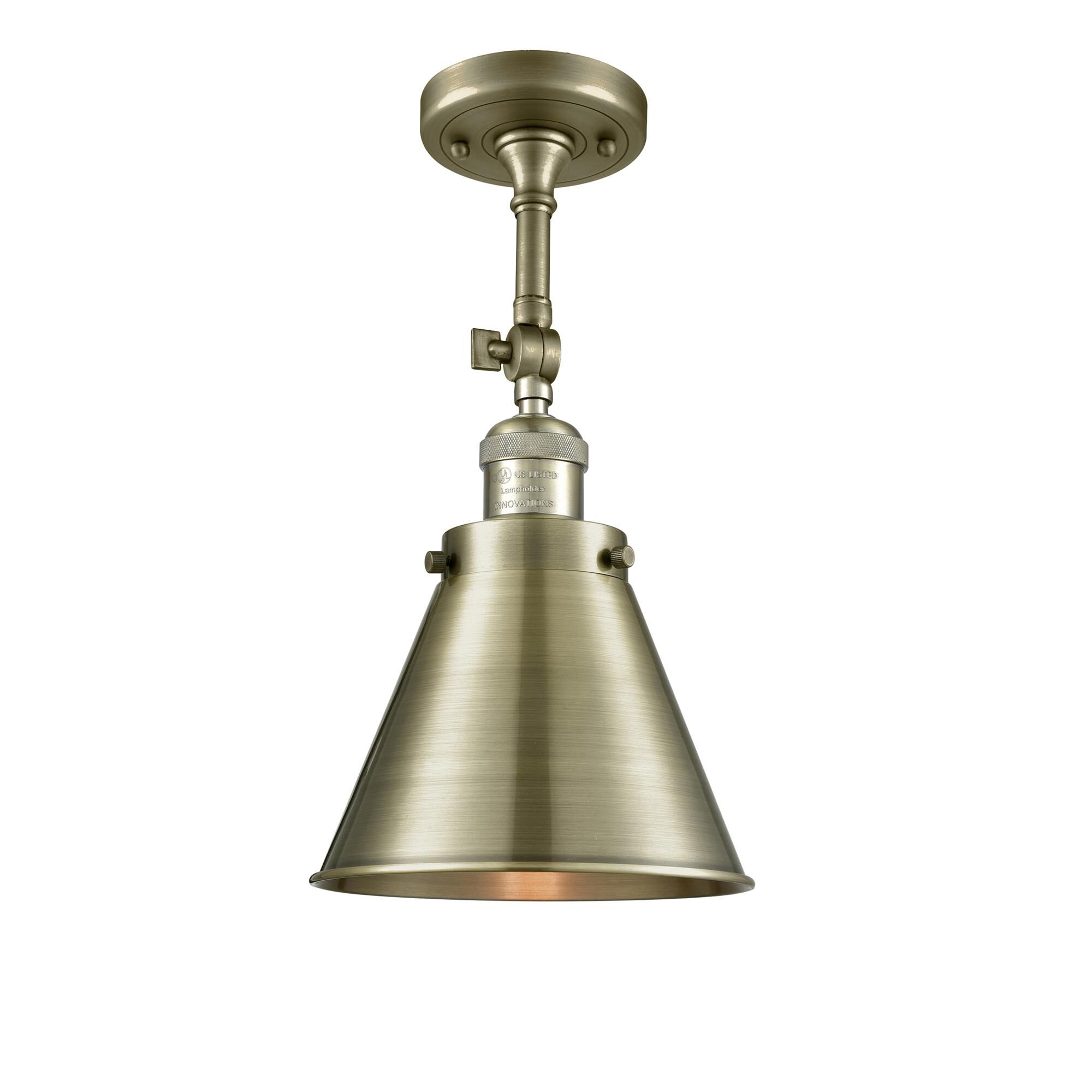 Bruno Marashlian Appalachian 8 Inch 1 Light Semi Flush Mount by Innovations Lighting