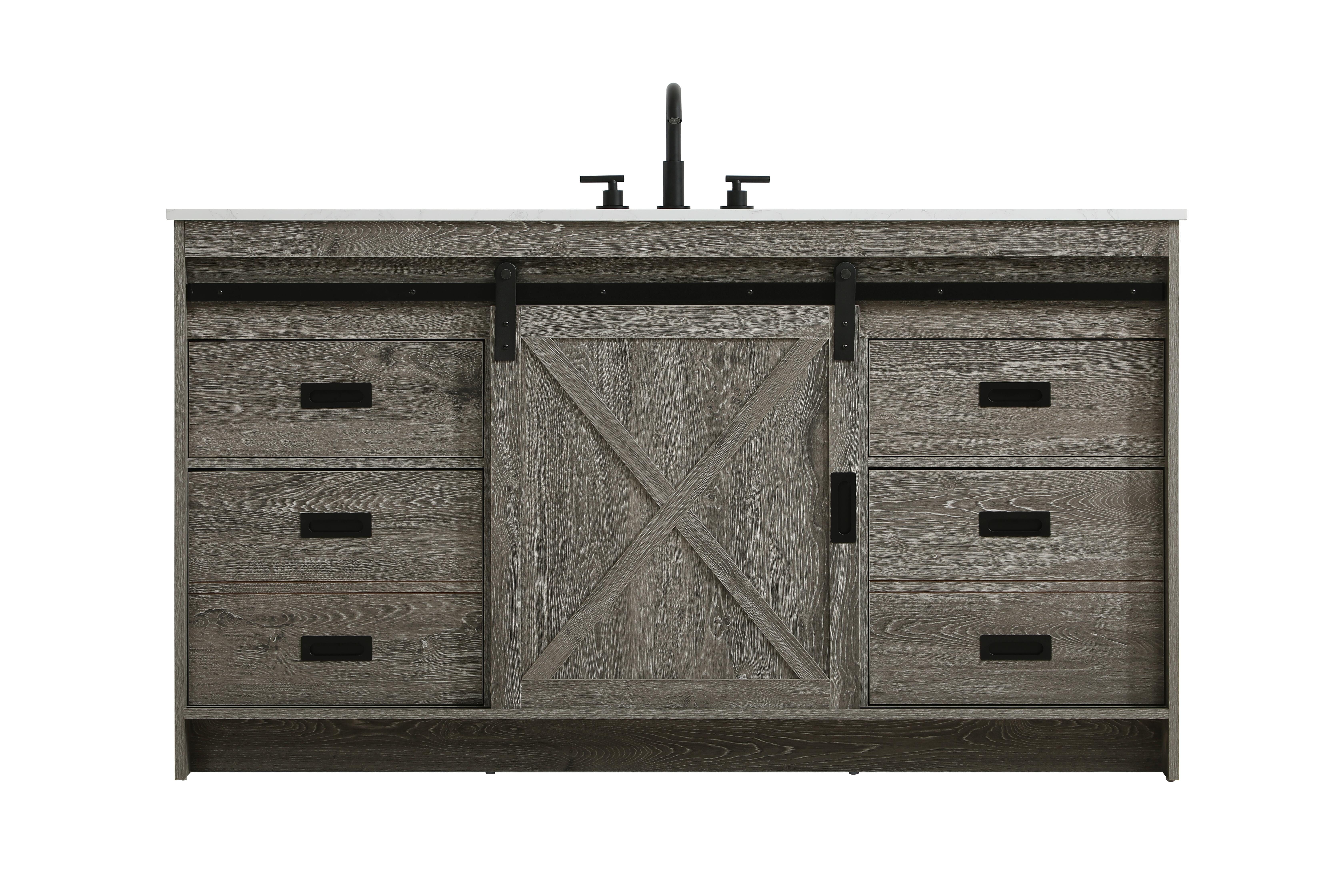 Shown in Rustic Grey finish