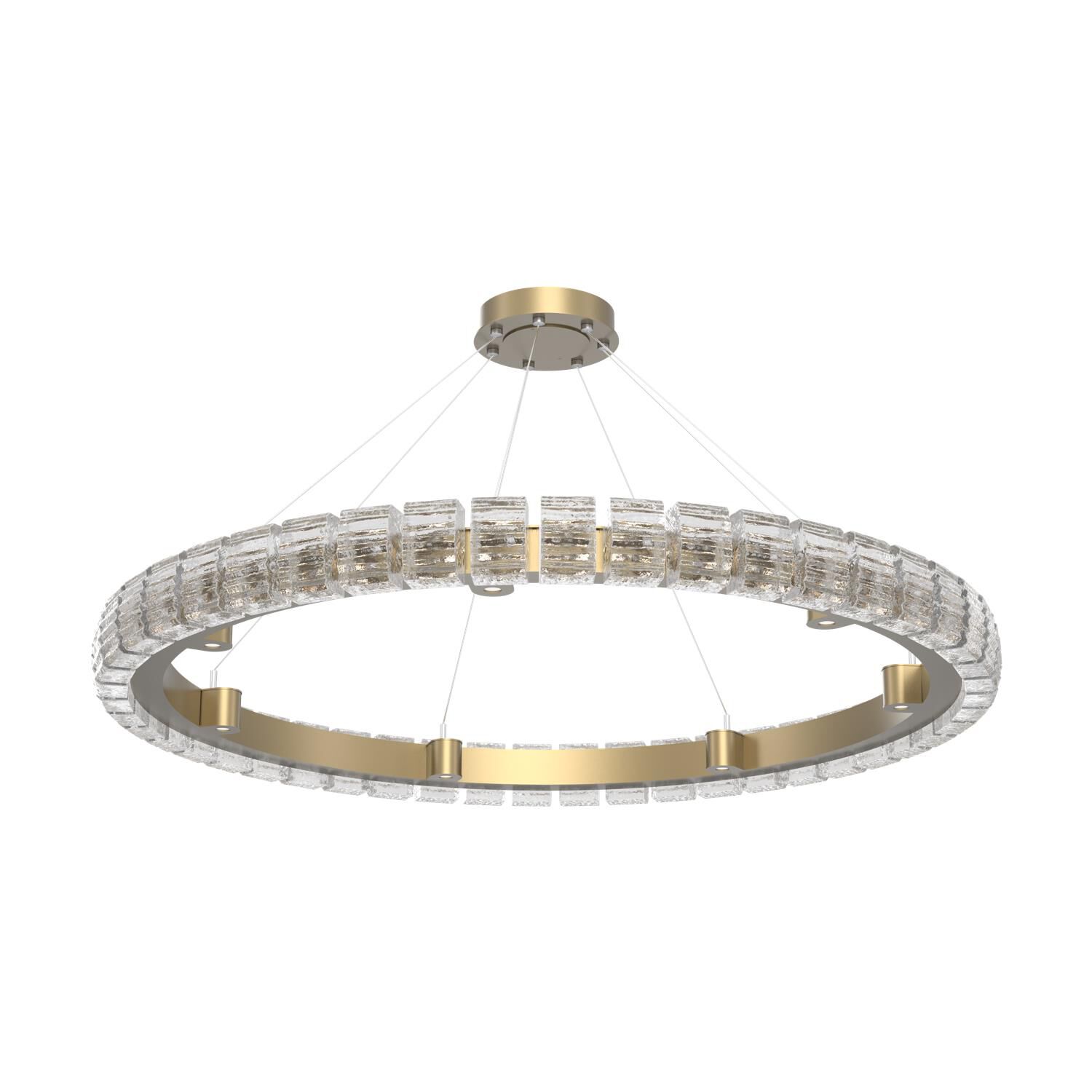 Shown in Gilded Brass finish and Clear glass