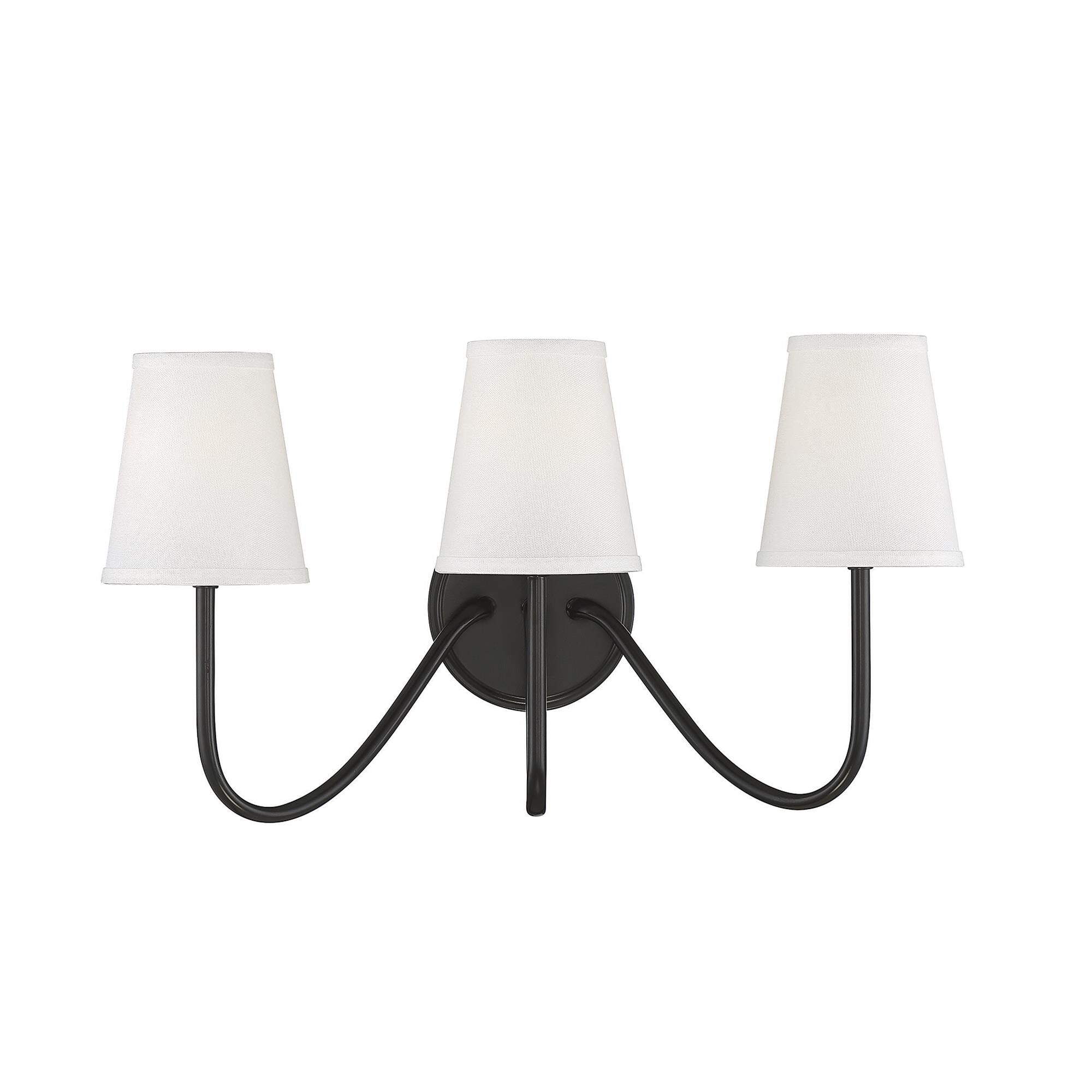Shown in Oil Rubbed Bronze finish and White Fabric shade