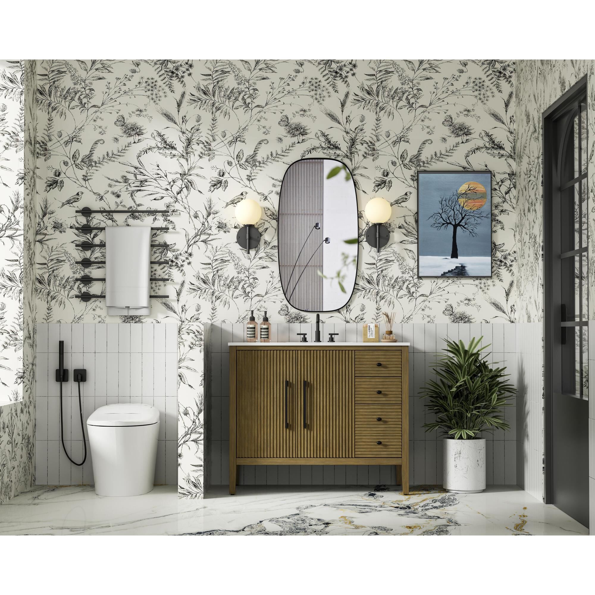 Shown in Hazel Oak finish