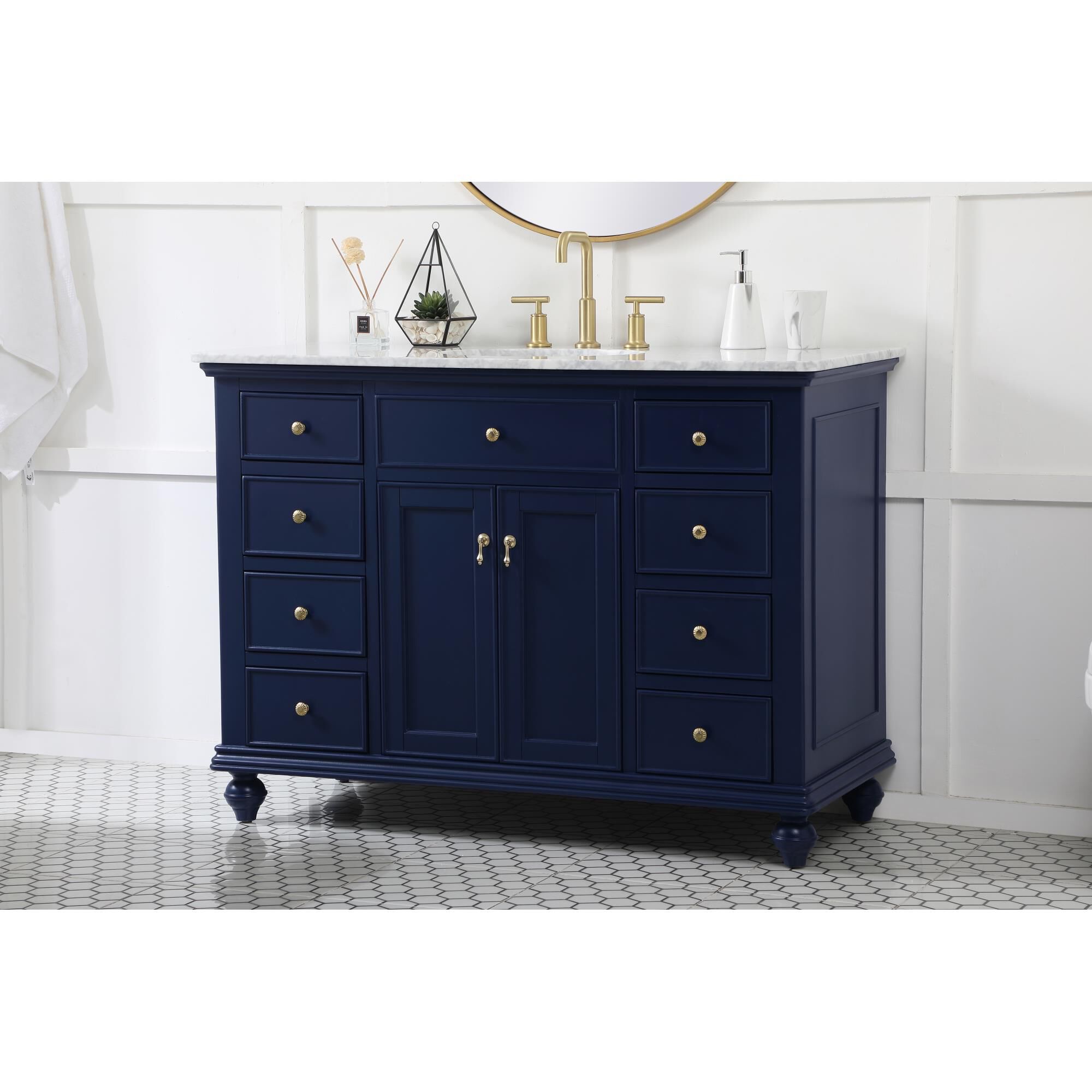 Shown in Blue finish