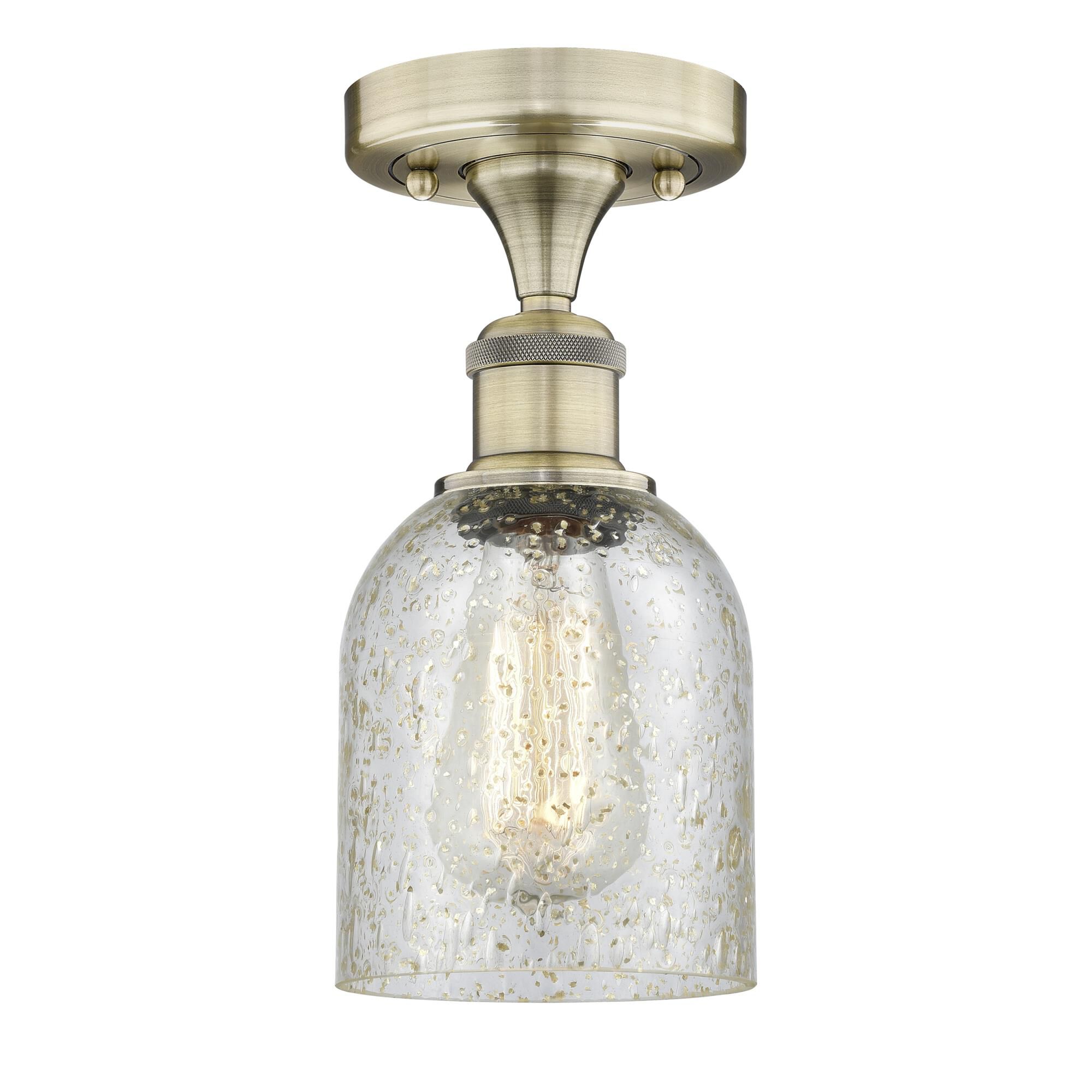 Shown in Antique Brass finish and Mica glass