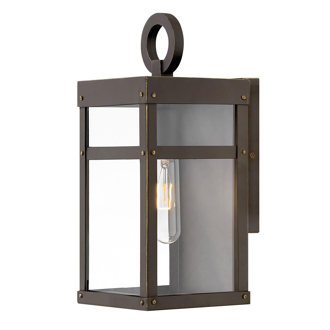Shown in Oil Rubbed Bronze finish and Clear glass