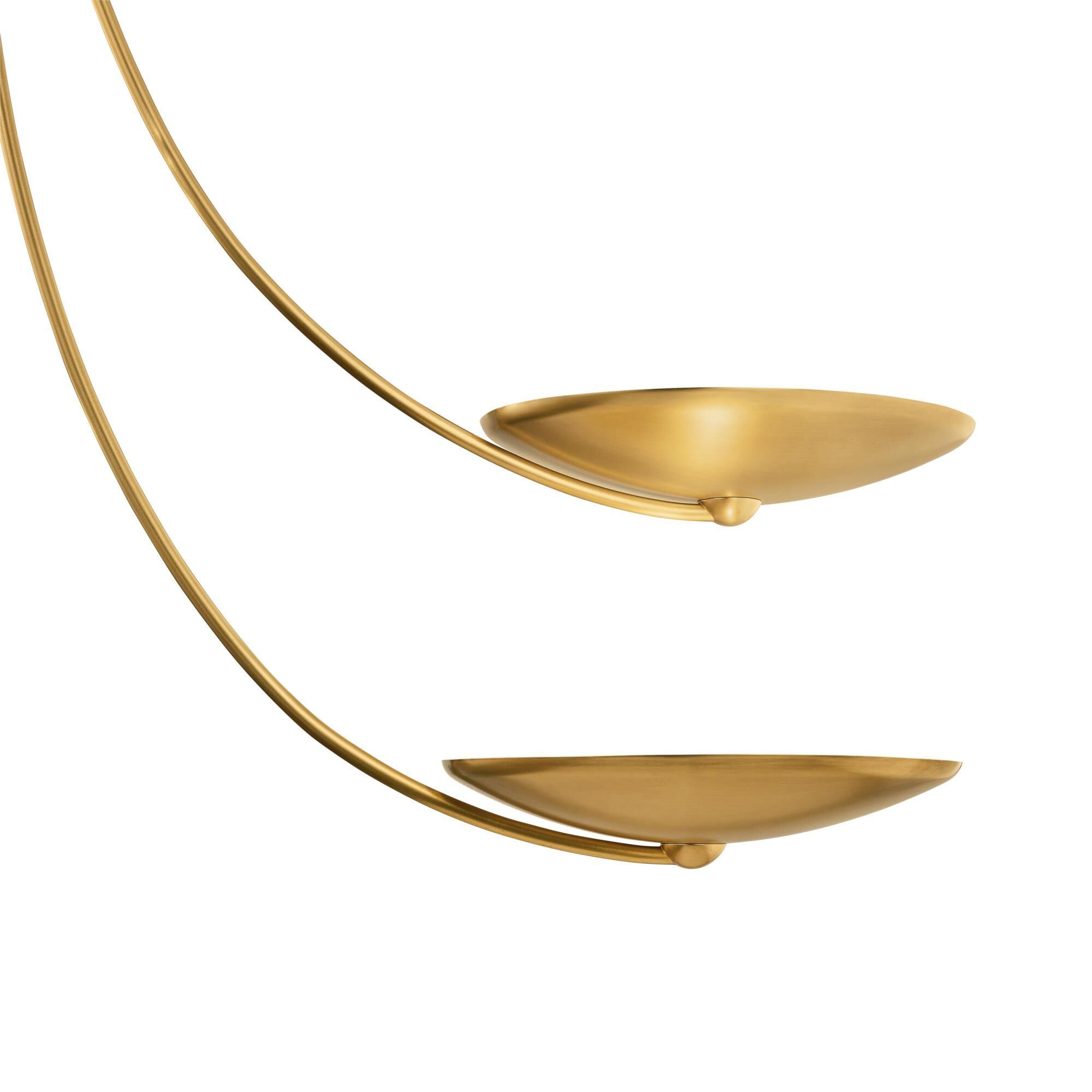 Shown in Lacquered Brass finish and Lacquered Brass shade