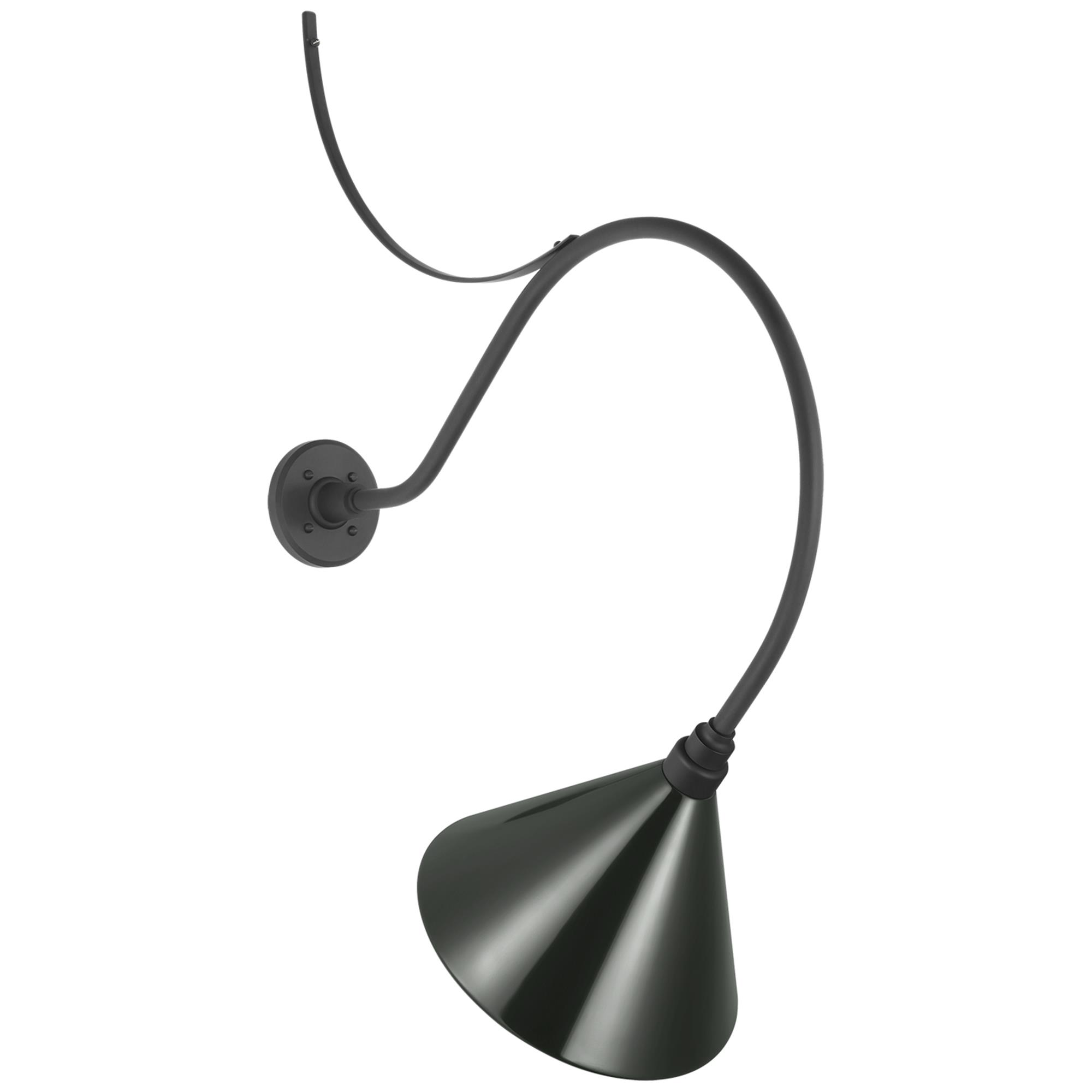 Shown in Matte Black finish and Green shade