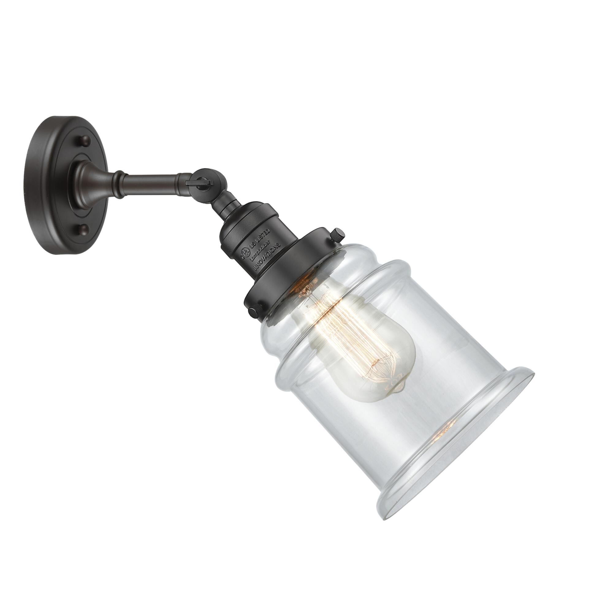 Shown in Oil Rubbed Bronze finish and Clear glass and None accent