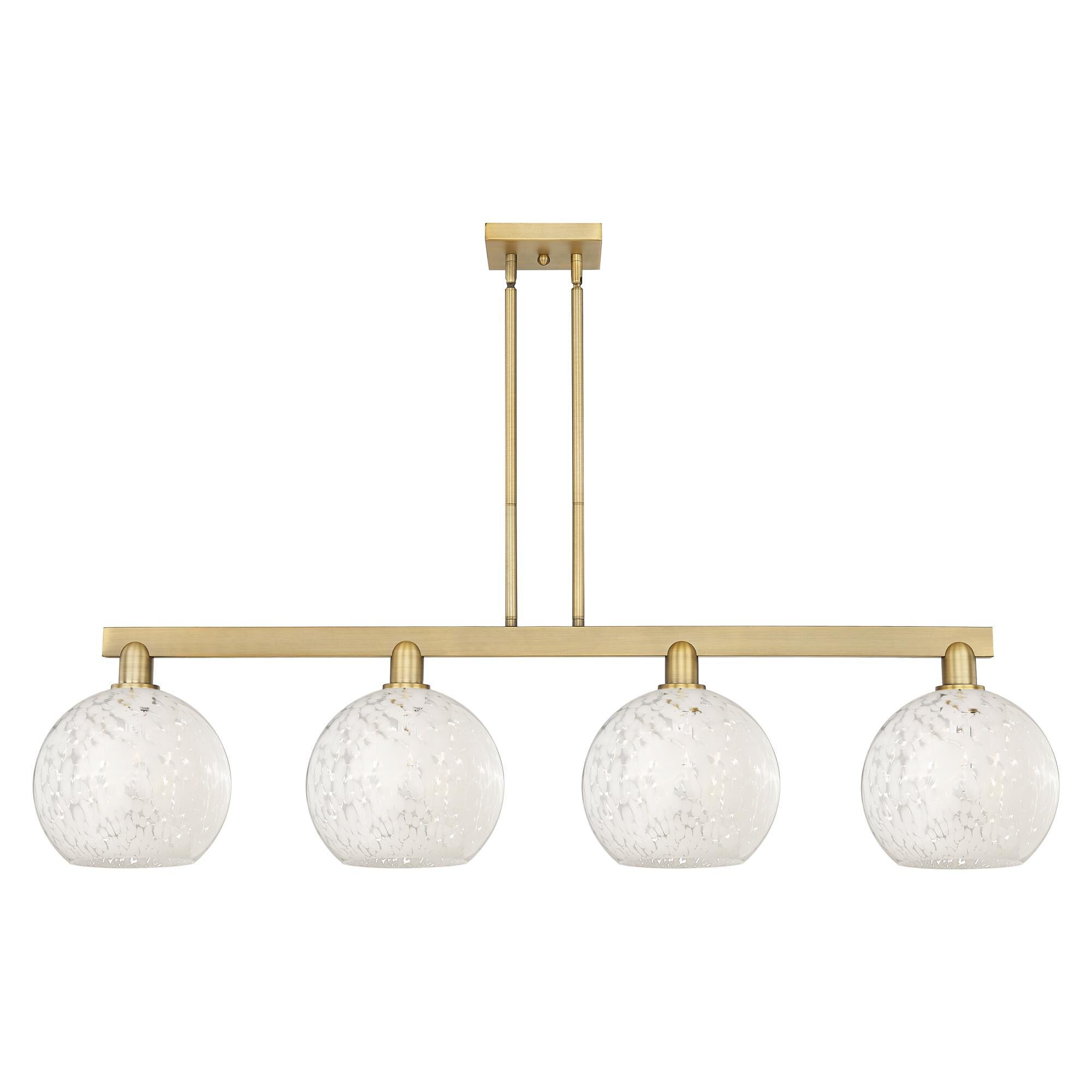 Bruno Marashlian White Mouchette 53 Inch Linear Suspension Light by Innovations Lighting