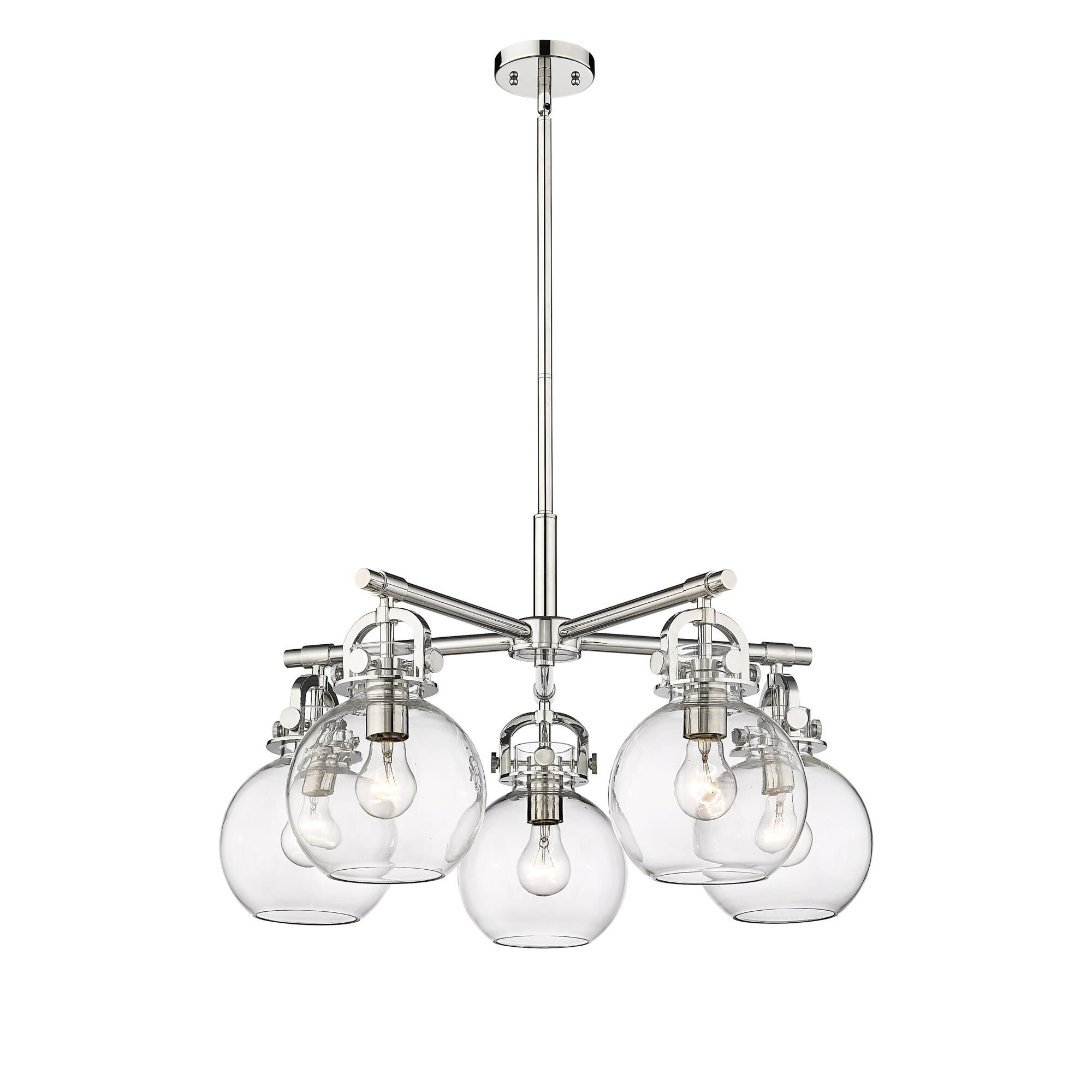 Bruno Marashlian Newton Sphere 26 Inch 5 Light Chandelier by Innovations Lighting