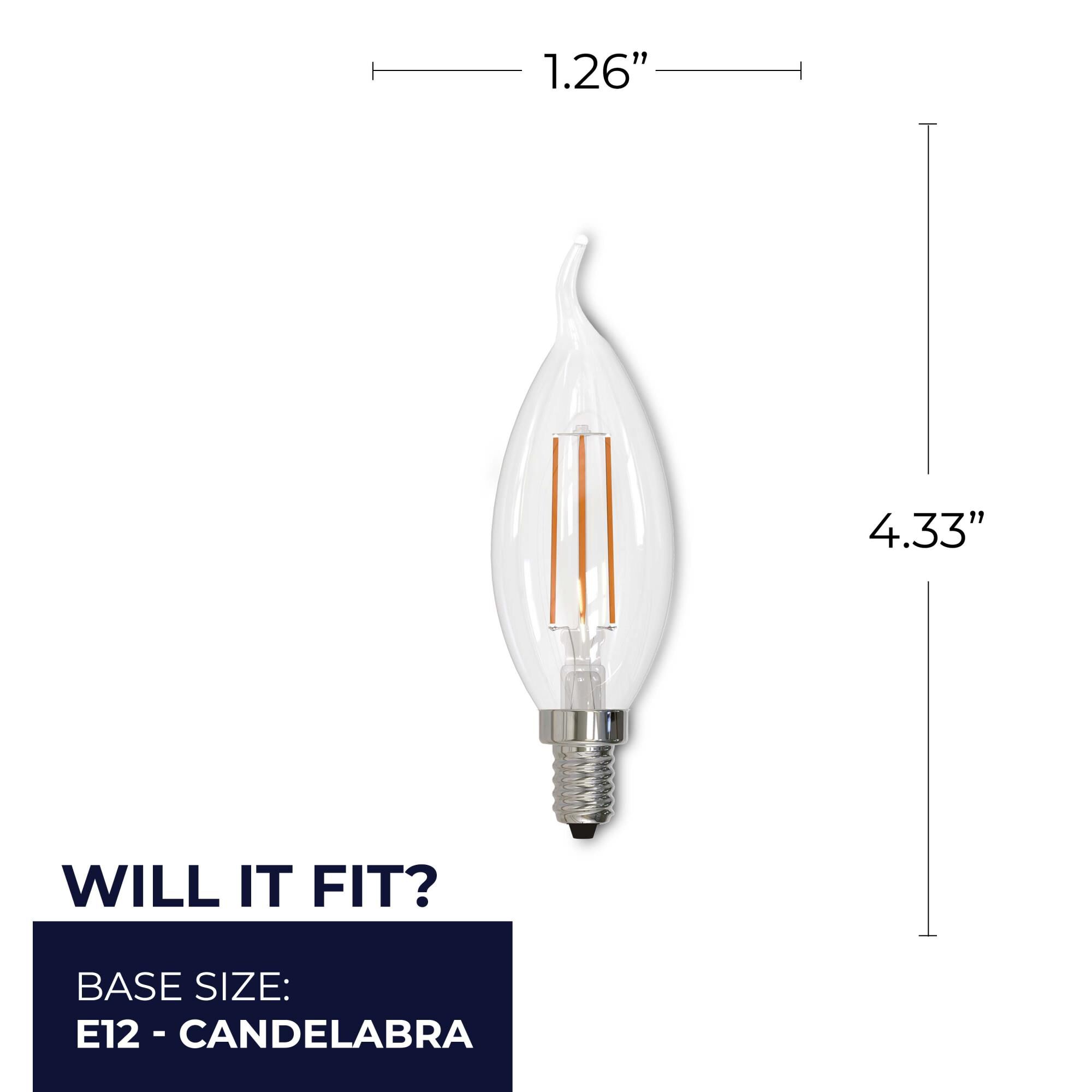 Dimmable 4.50 Watt 2700K CA10 LED Light Bulb by Bulbrite