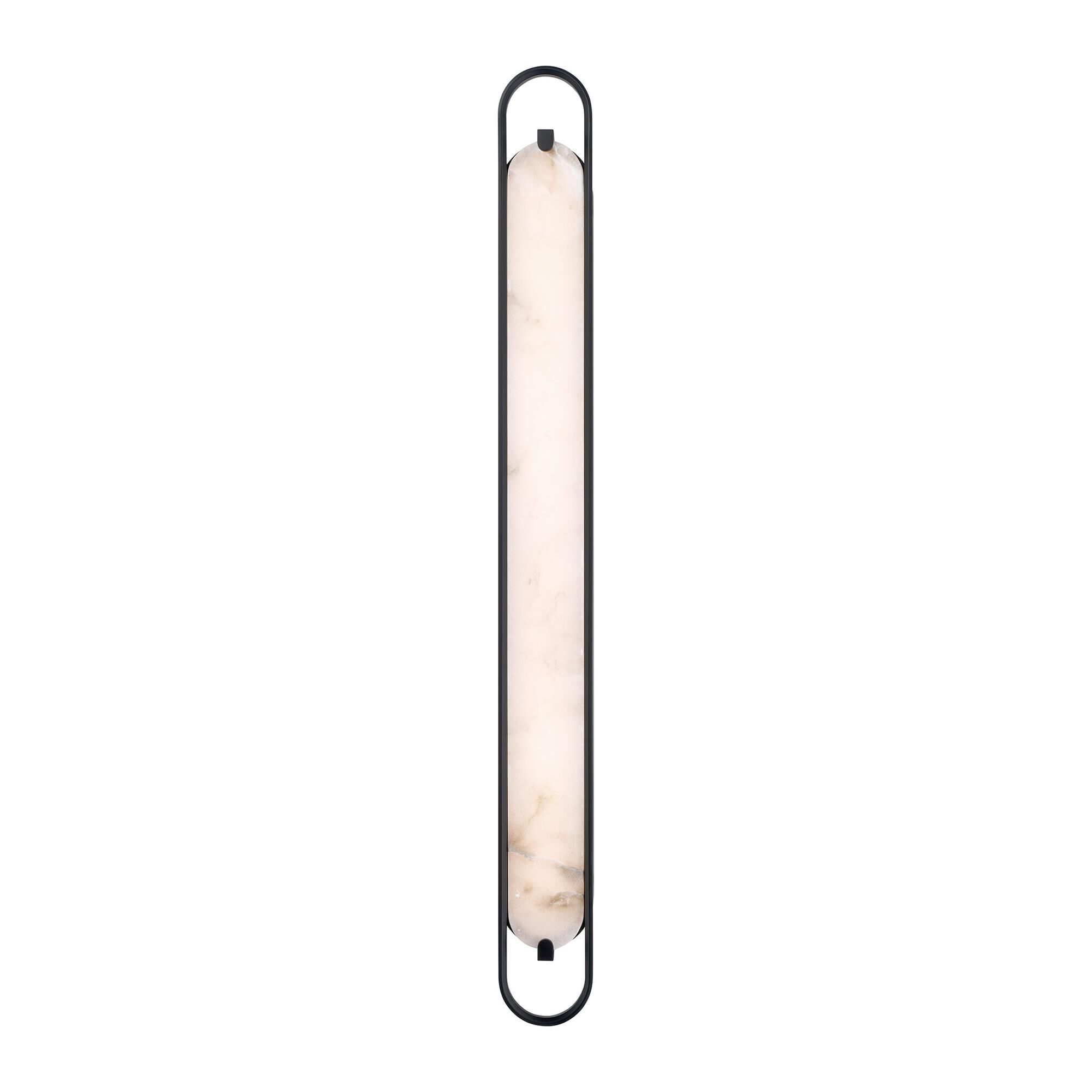 Shown in Black finish and Alabaster glass