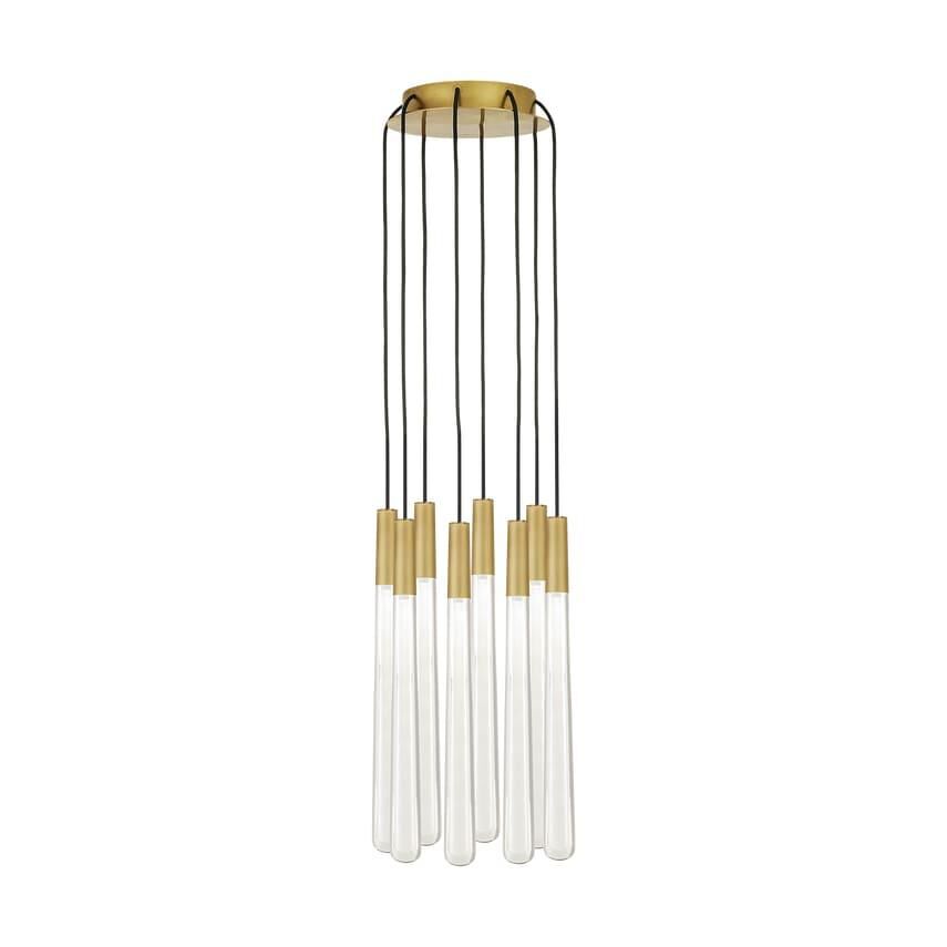 Shown in Hand Rubbed Antique Brass finish and Crystal glass