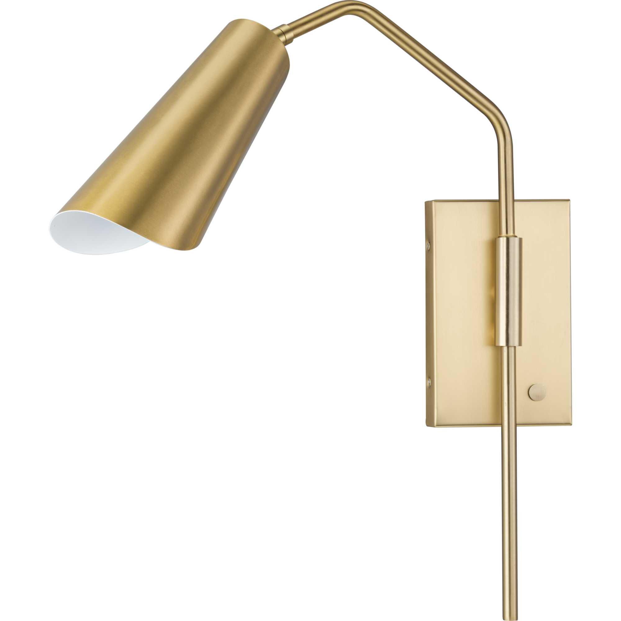 Shown in Brushed Gold finish and Brushed Gold and Painted White Inside glass