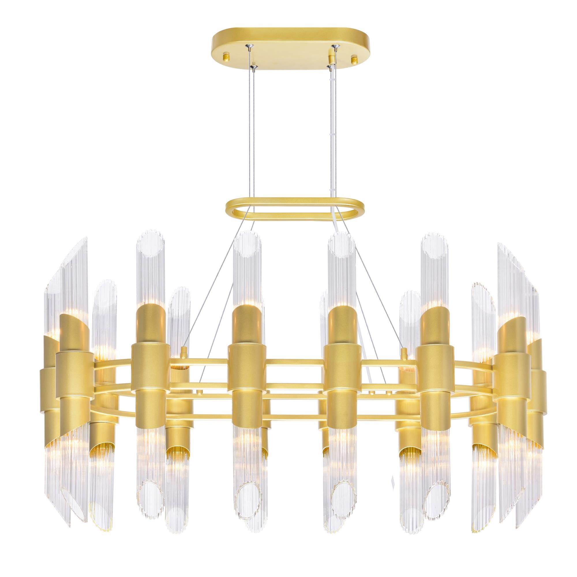Croissant 39 Inch 28 Light Chandelier by CWI Lighting