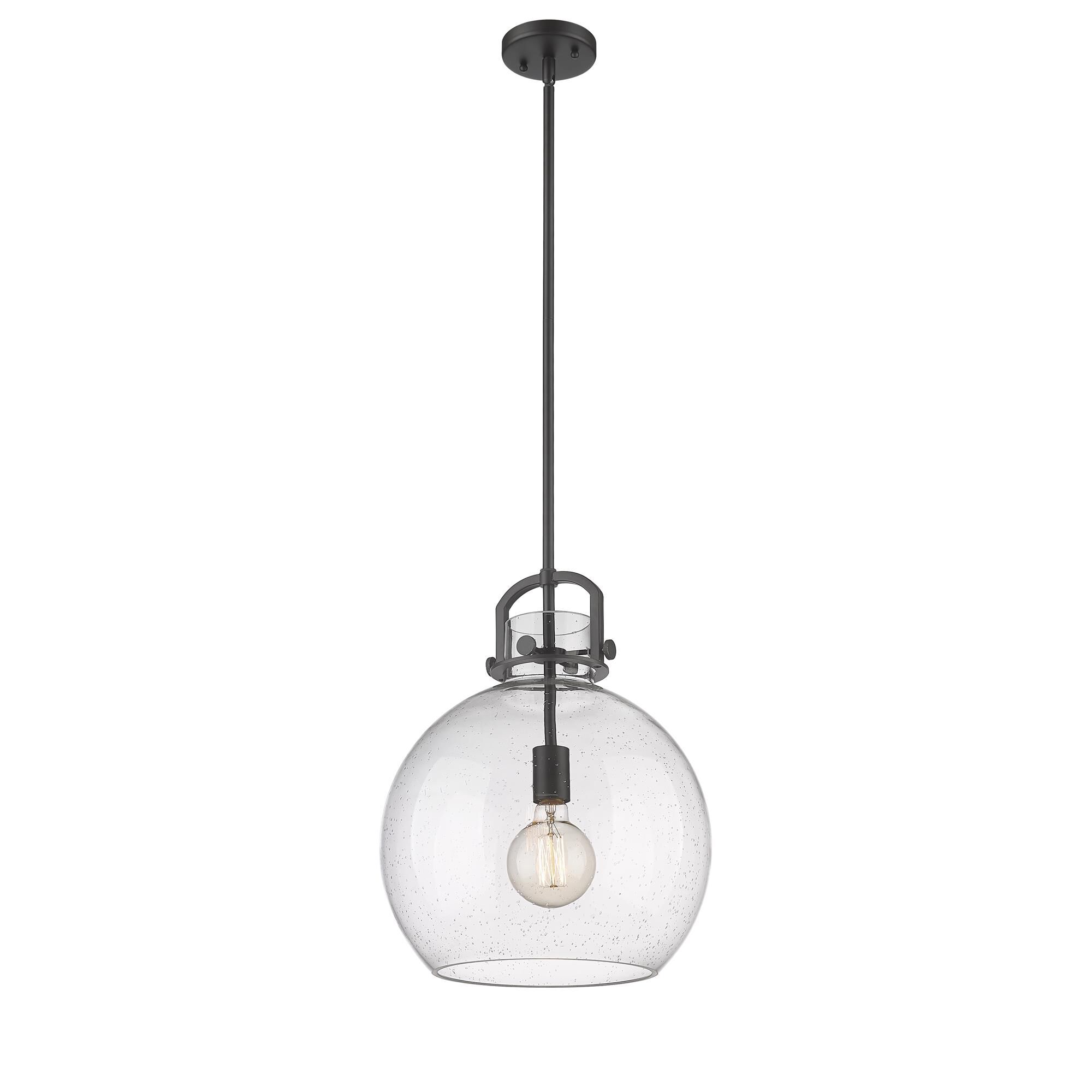 Shown in Matte Black finish and Seedy glass