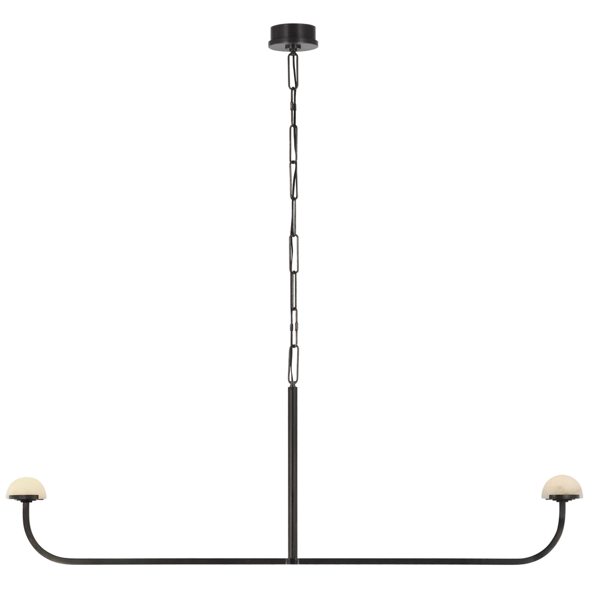Shown in Bronze finish and Alabaster glass