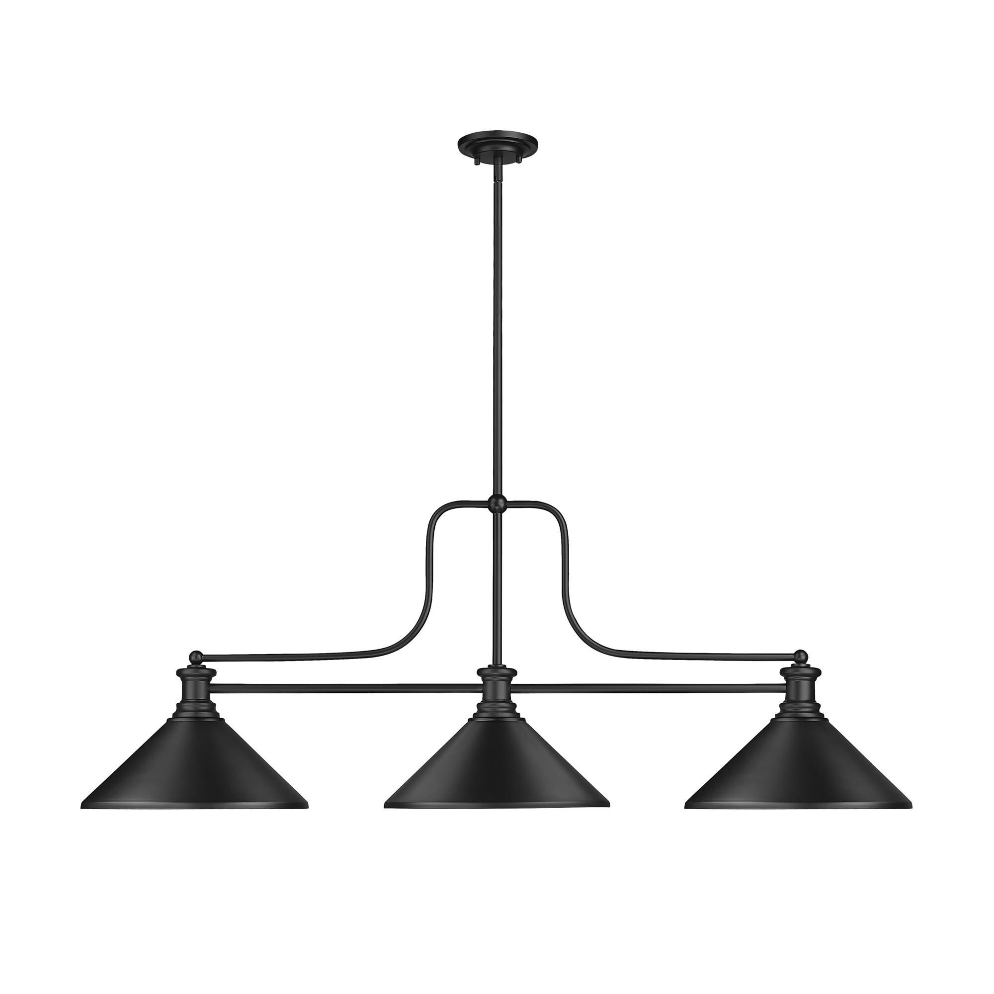 Shown in Matte Black finish and Matte Black shade