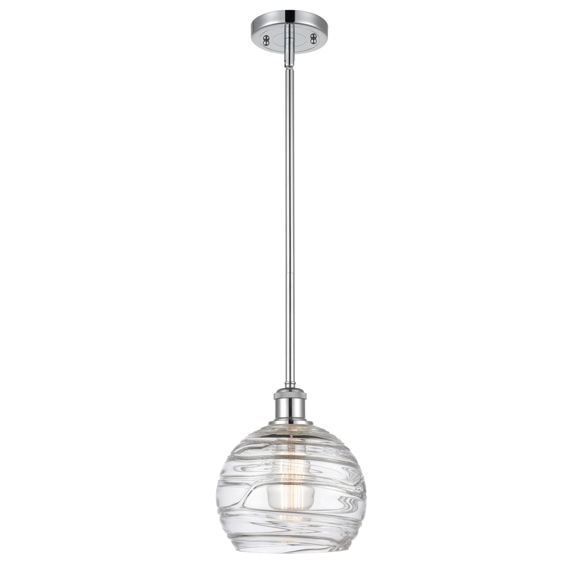 Shown in Polished Chrome finish and Sphere glass and Glass shade
