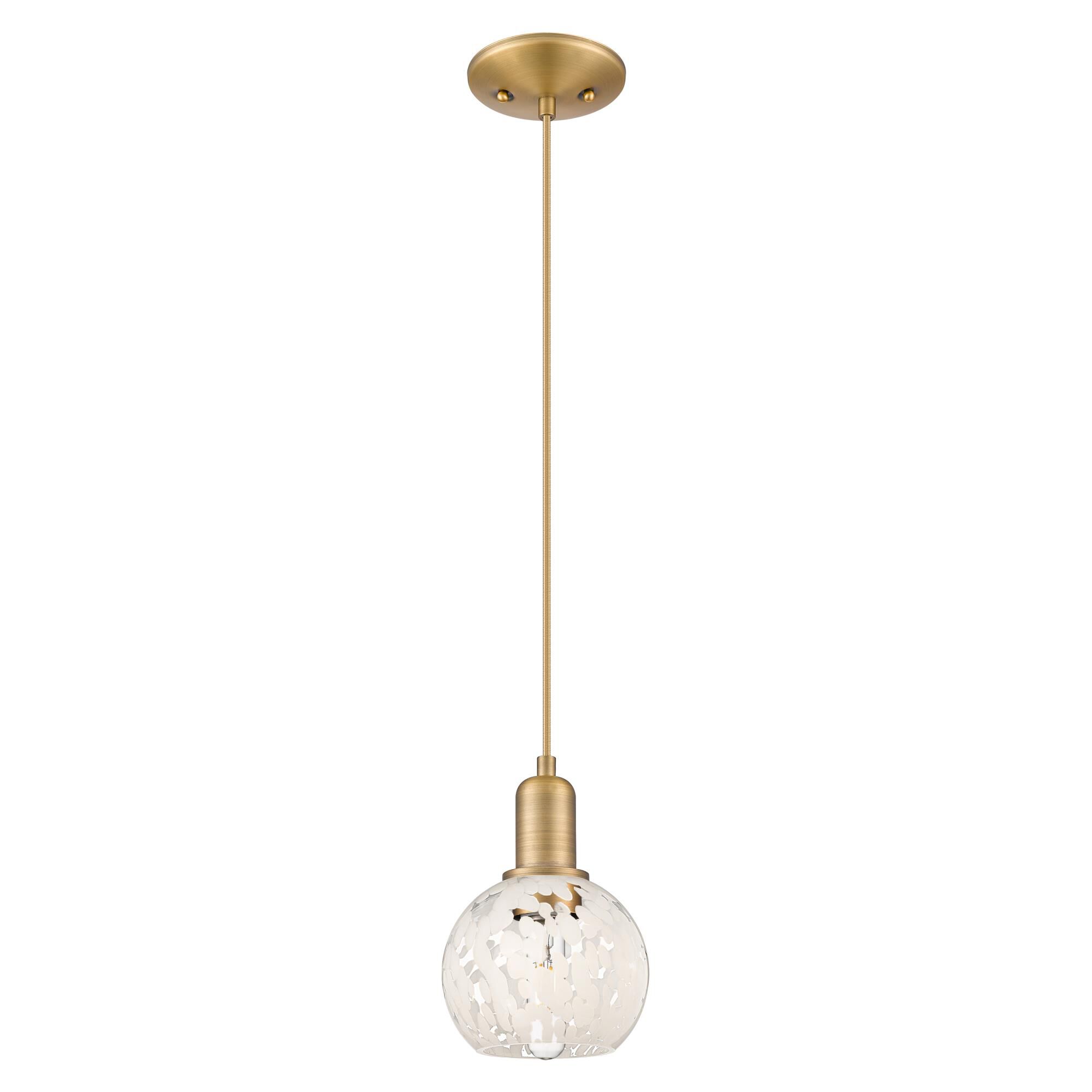 Bruno Marashlian White Mouchette 6 Inch Mini Pendant by Innovations Lighting