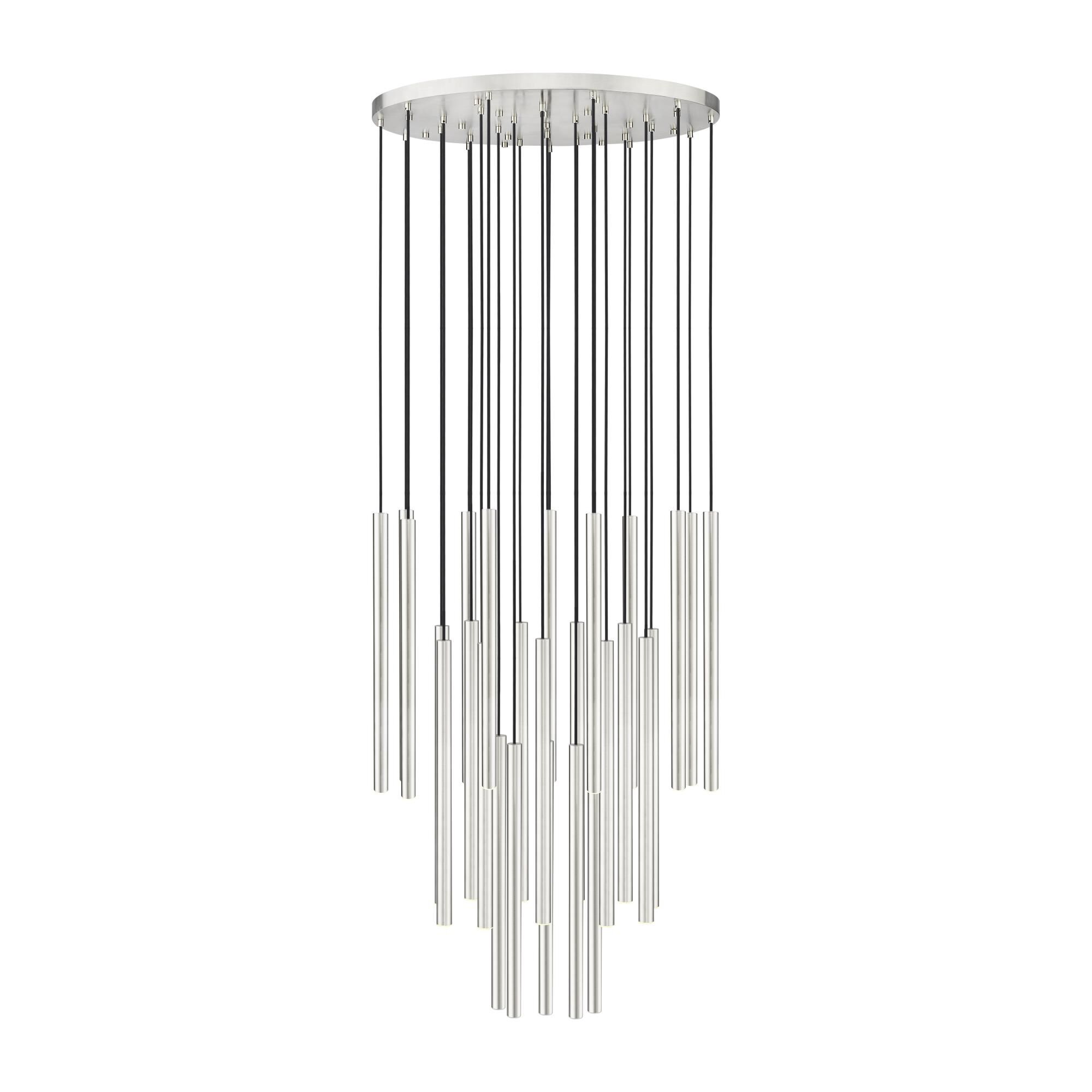 Shown in Brushed Nickel finish and Brushed Nickel glass and Brushed Nickel shade