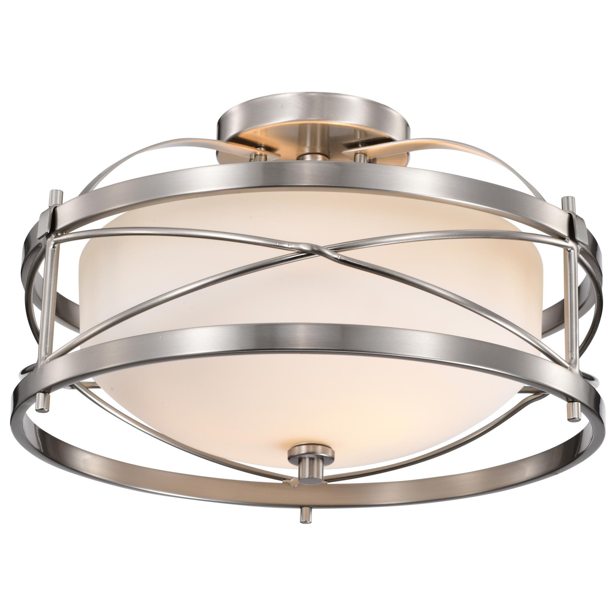Ginger 14 Inch 2 Light Semi Flush Mount by Nuvo Lighting
