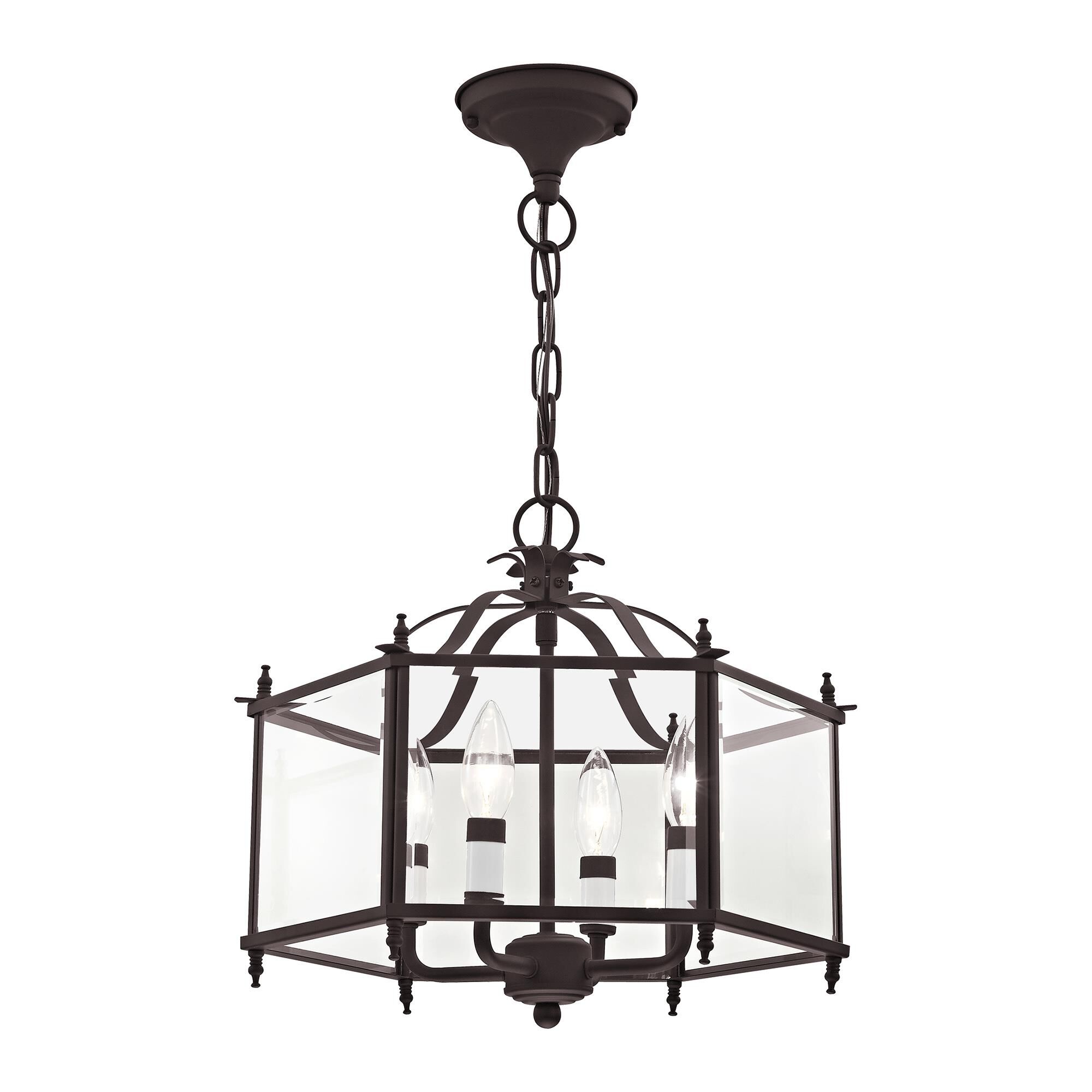 Livingston 15 Inch Cage Pendant by Livex Lighting