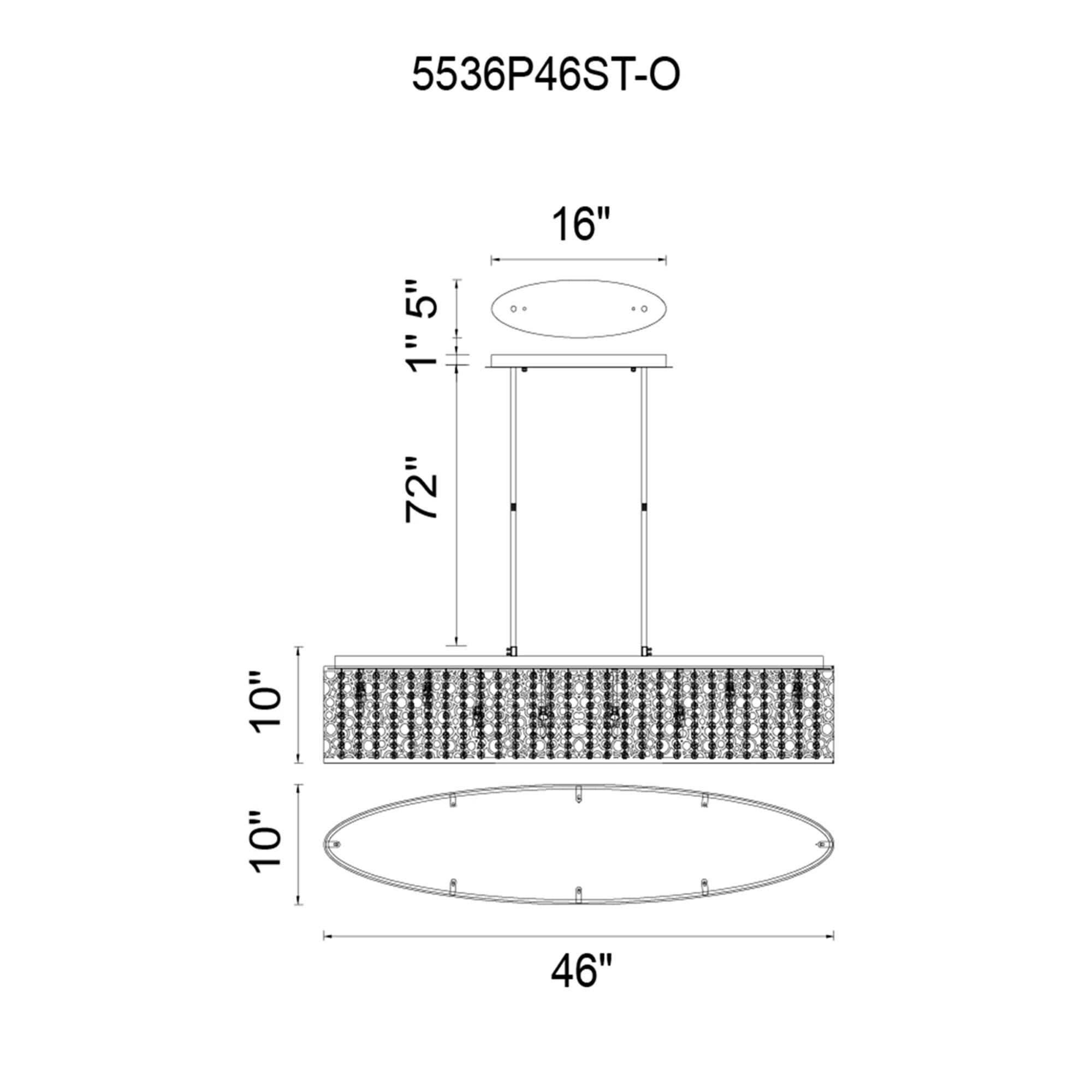 Bubbles 46 Inch 16 Light Linear Suspension Light by CWI Lighting