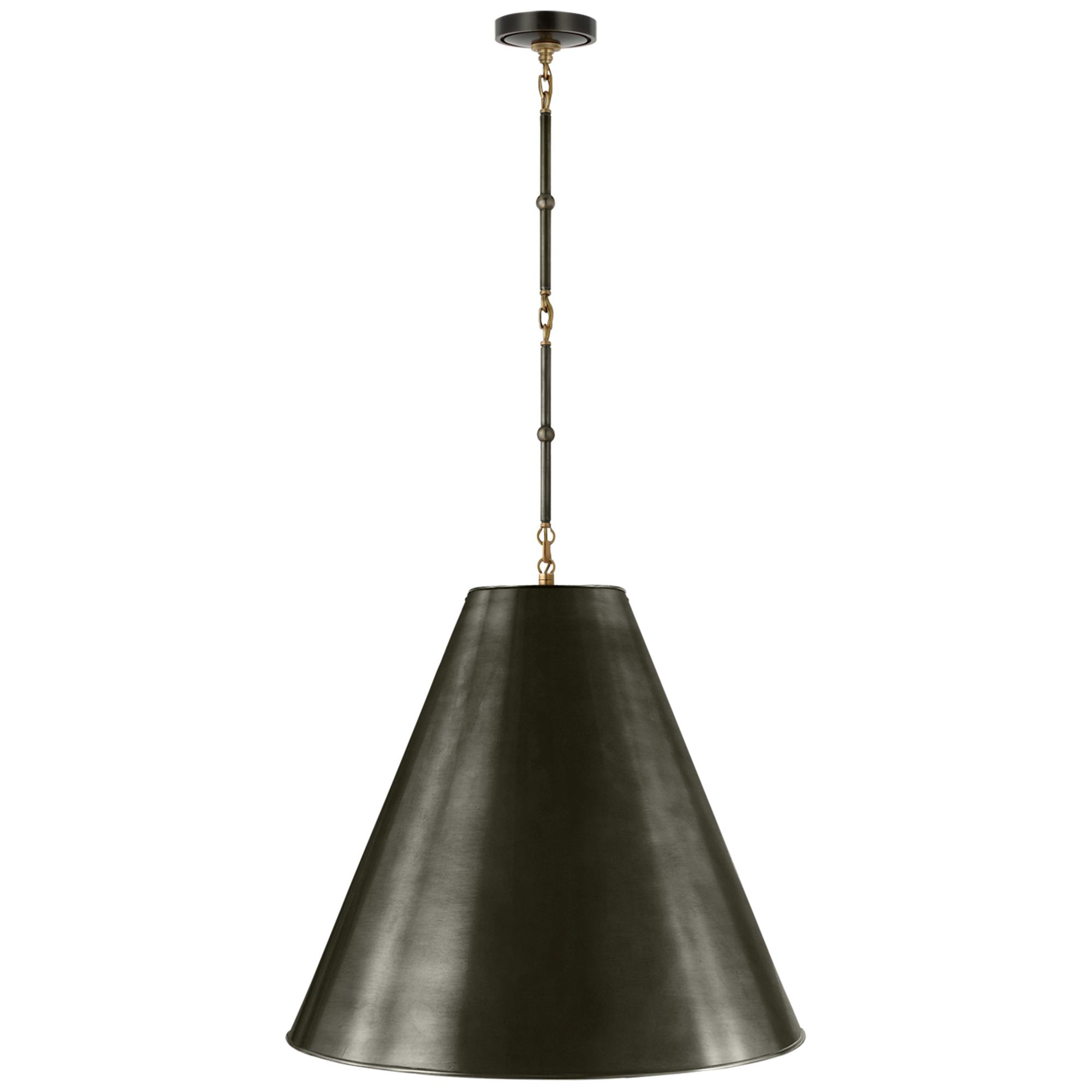 Shown in Bronze With Antique Brass finish and Bronze shade