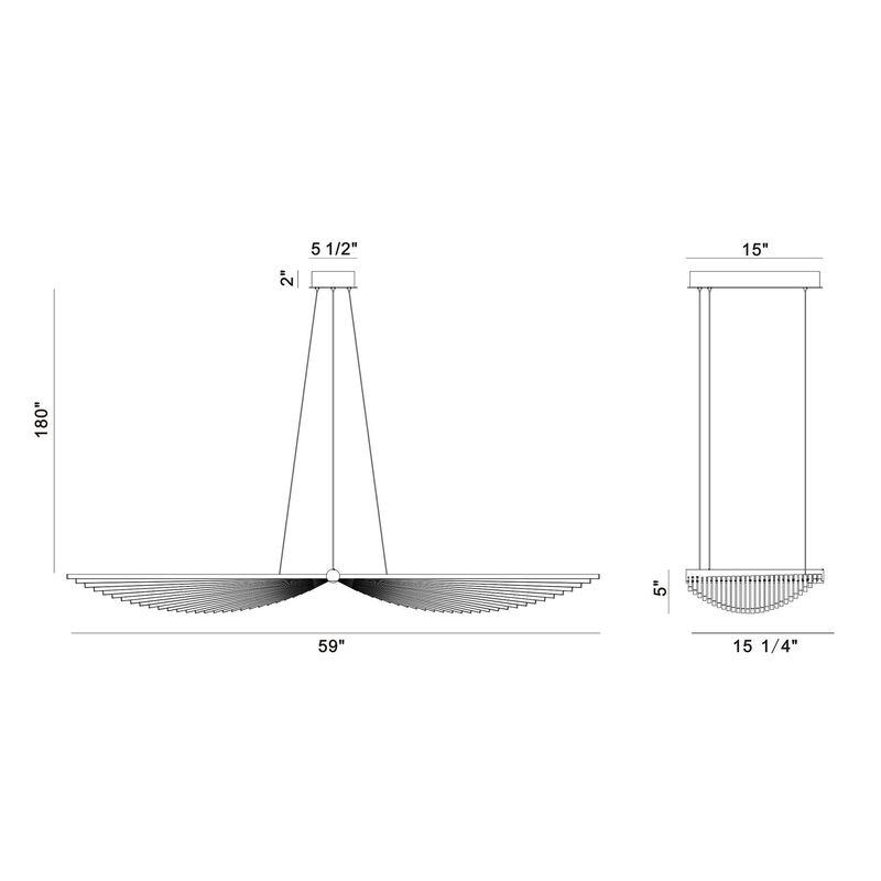 Seraph Large Linear Chandelier by Eurofase Lighting