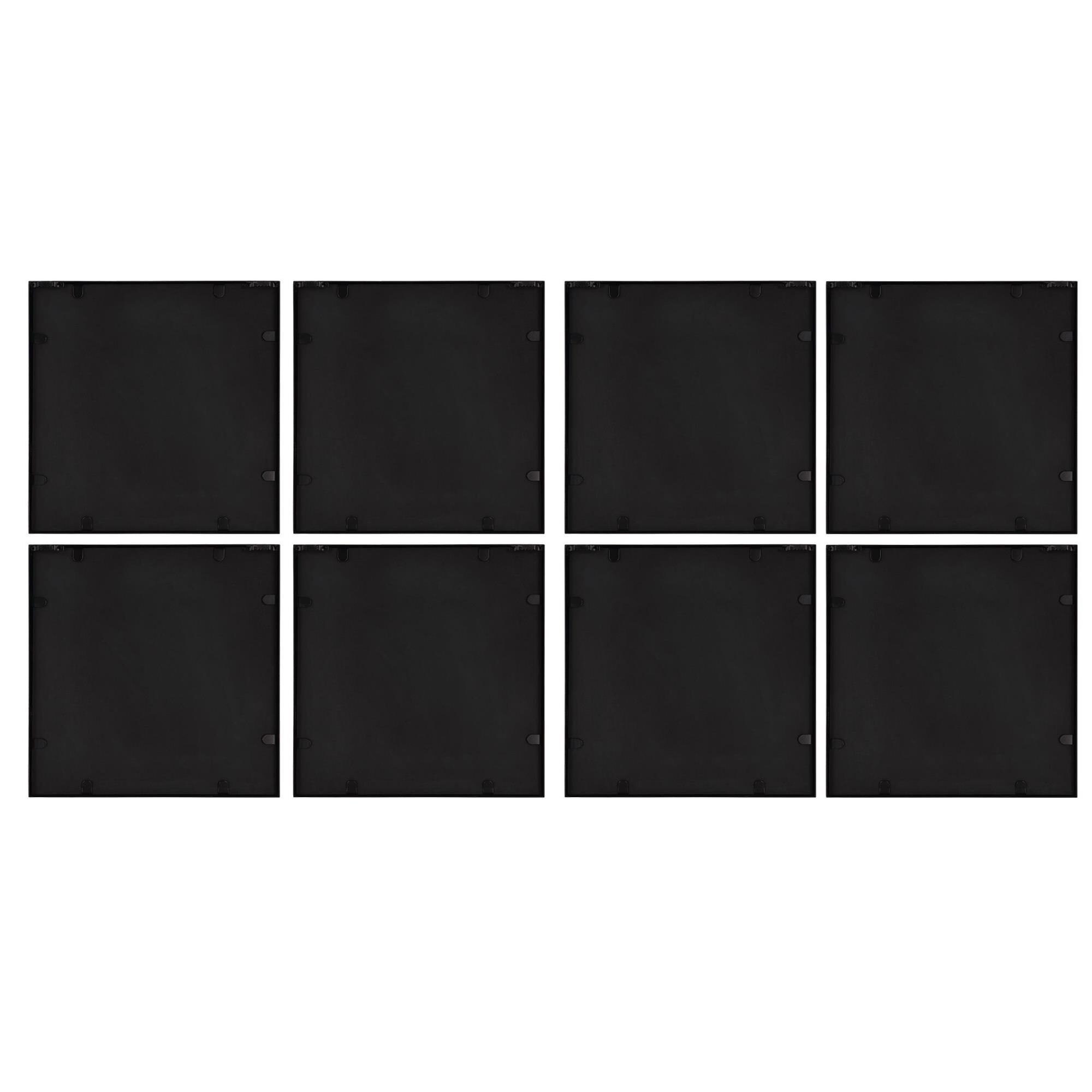 Shown in Clean Coastal Artwork, Black And White Story, Simple Black Frame, Black Coastal Shells Back Painted  finish