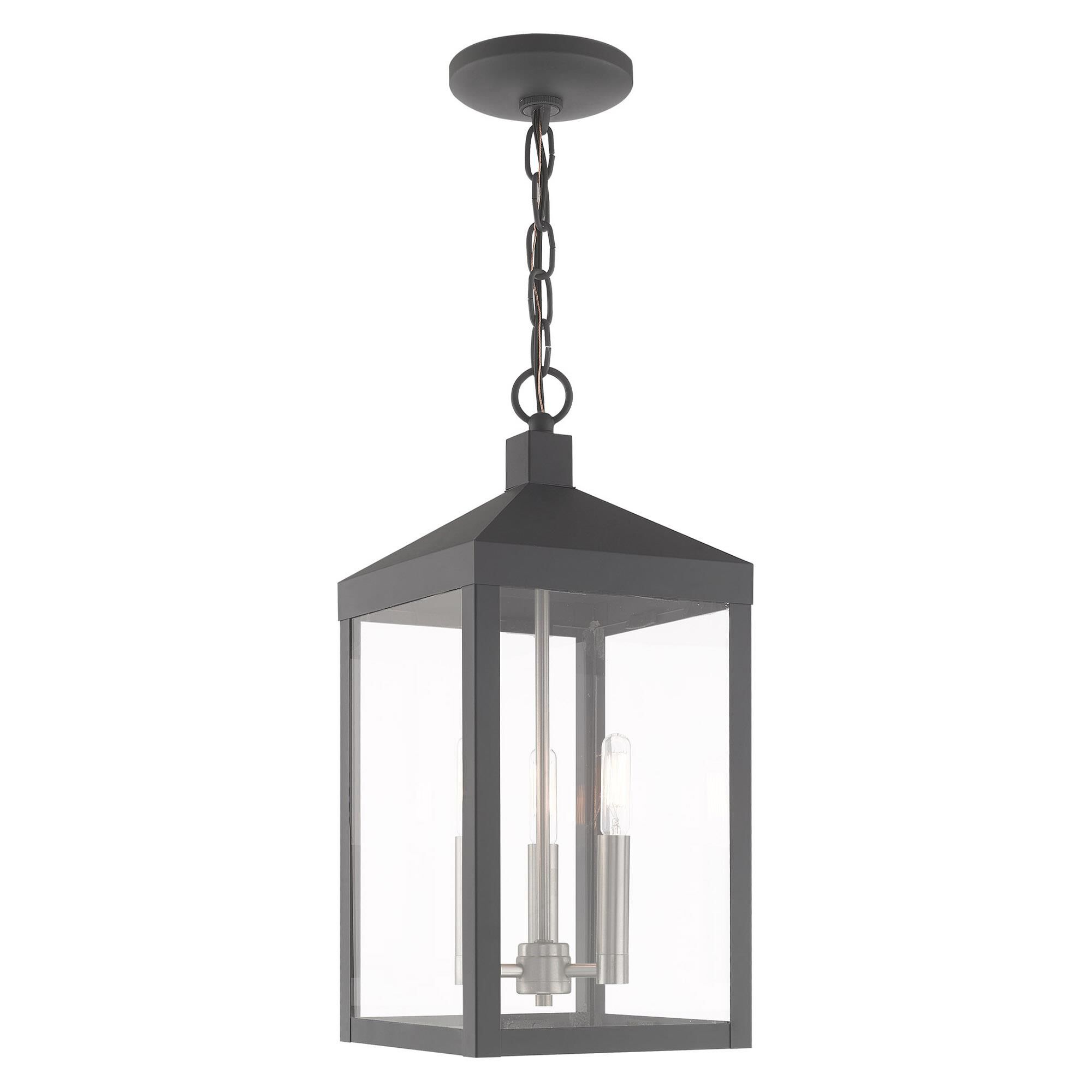 Nyack 18 Inch Tall 3 Light Outdoor Hanging Lantern by Livex Lighting