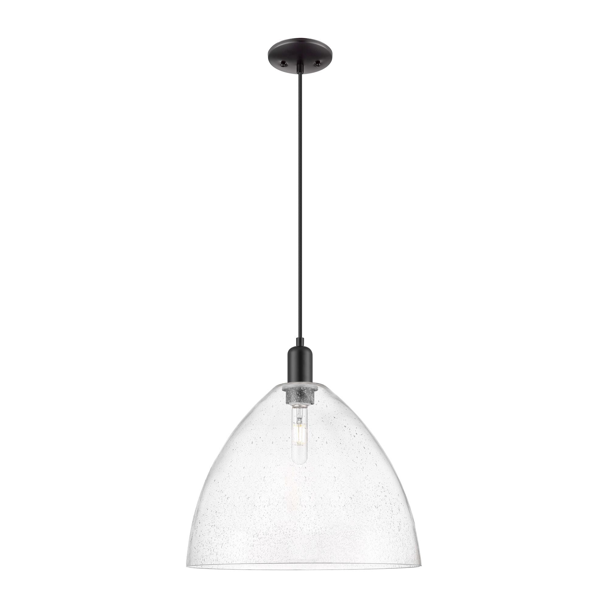 Shown in Matte Black finish and Seedy glass