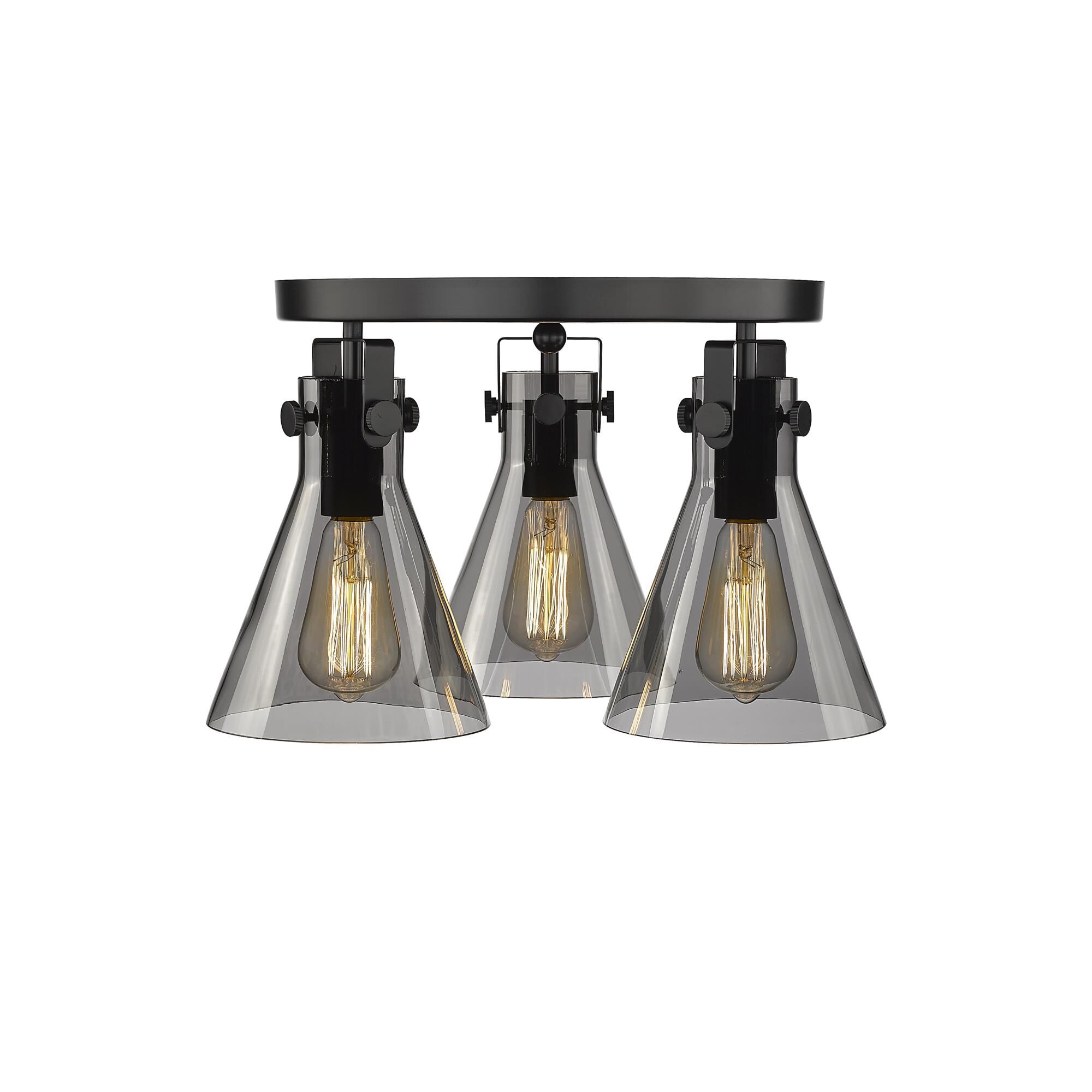 Shown in Matte Black finish and Plated Smoke glass