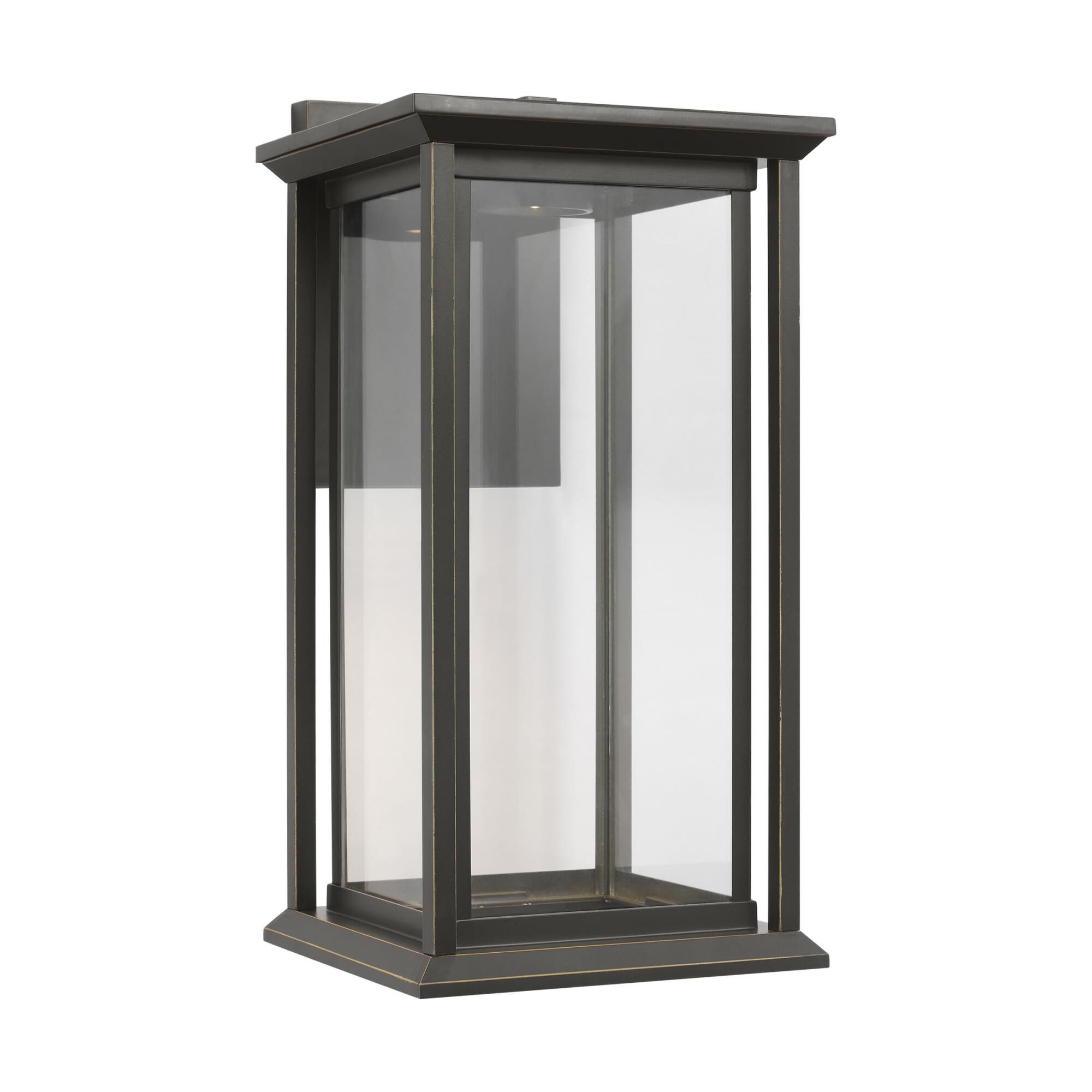 Shown in Antique Bronze finish and Clear Panels glass