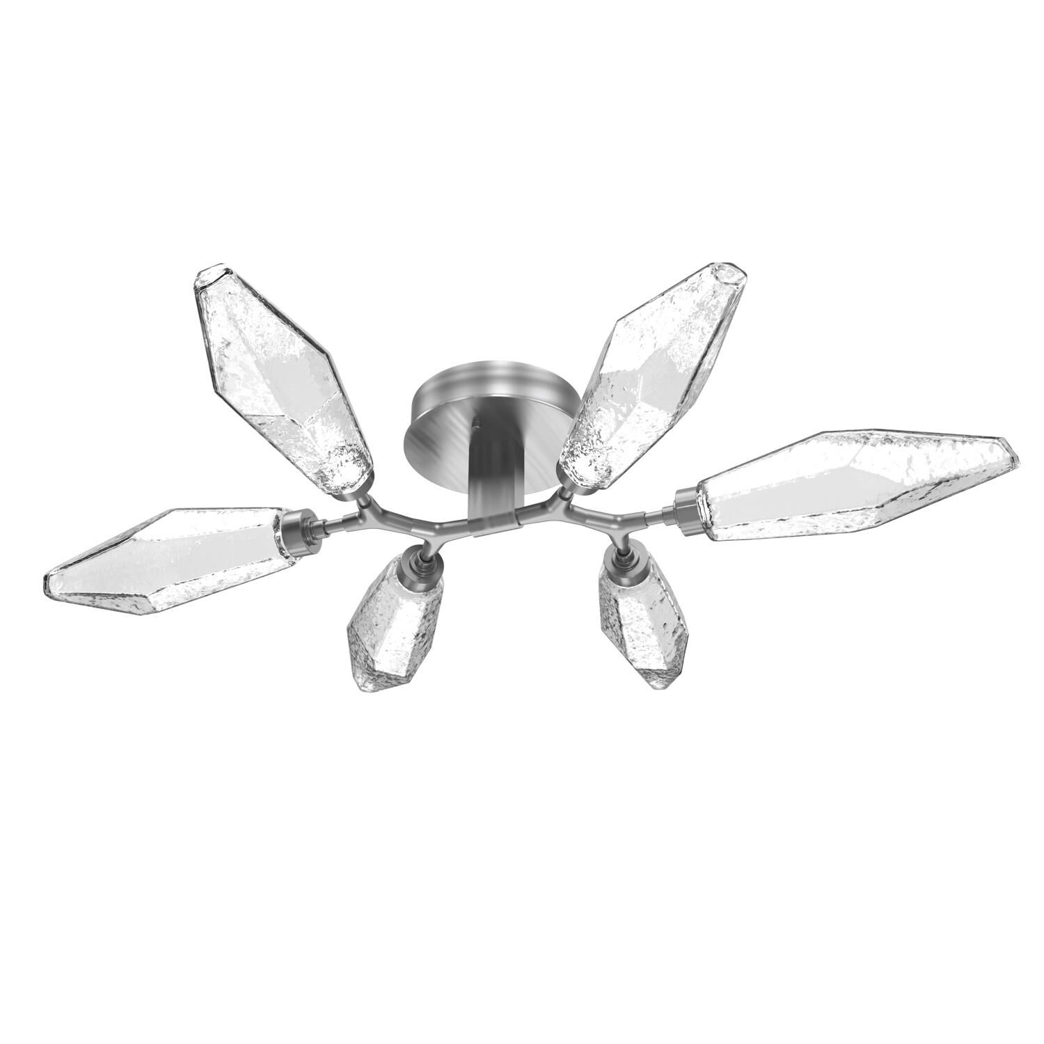 Shown in Satin Nickel finish and Clear glass