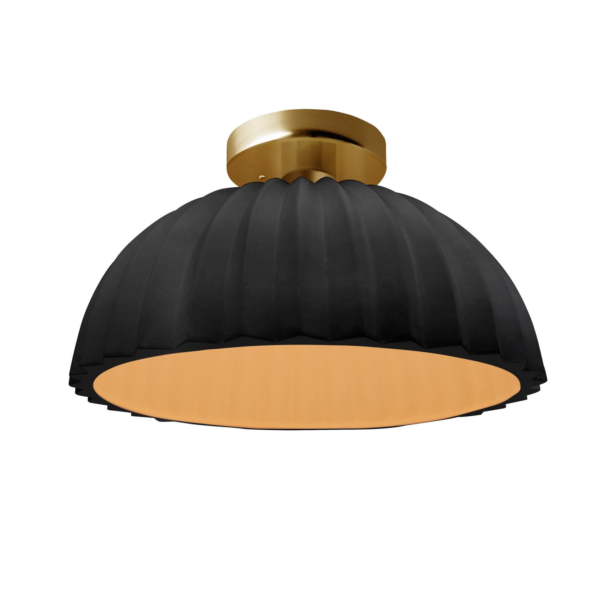 Pleated Dome 13 Inch Semi Flush Mount by Justice Design Group