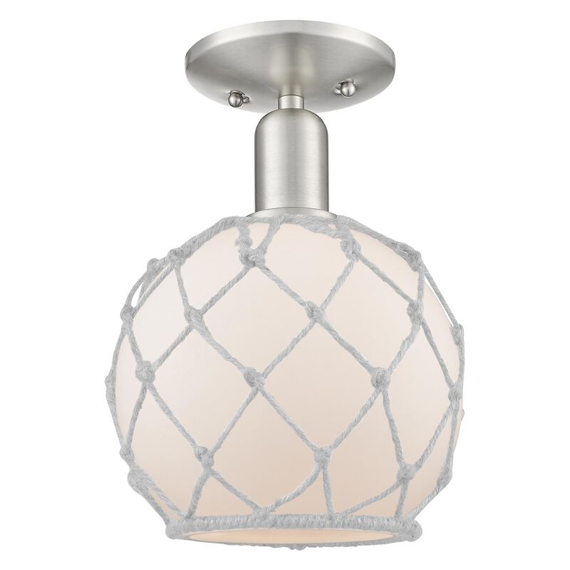 Bruno Marashlian Farmhouse Rope 8 Inch Semi Flush Mount by Innovations Lighting