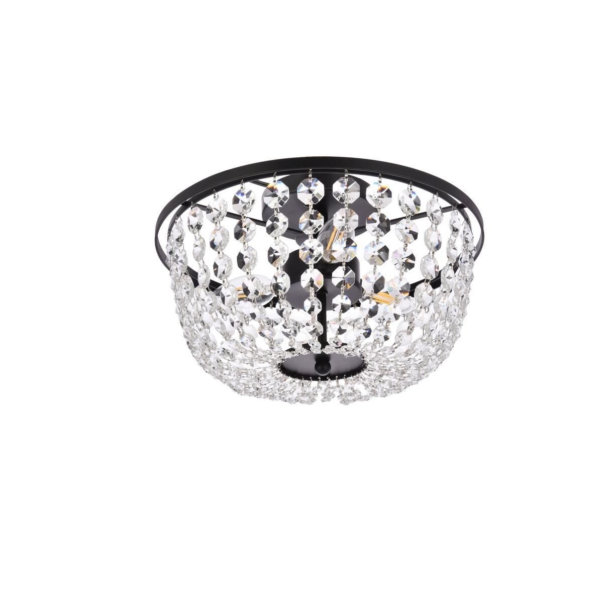 Cora 13 Inch 3 Light Flush Mount by Elegant Lighting