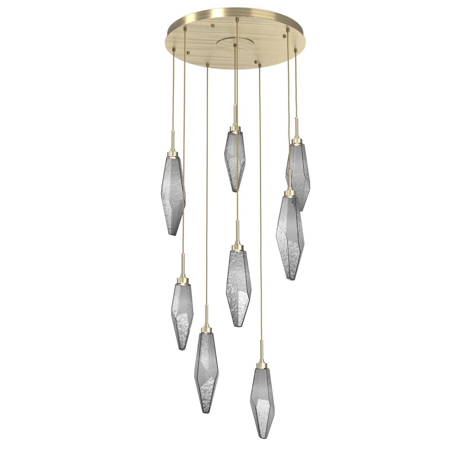 Rock Crystal Multi Light Pendant by Hammerton Studio