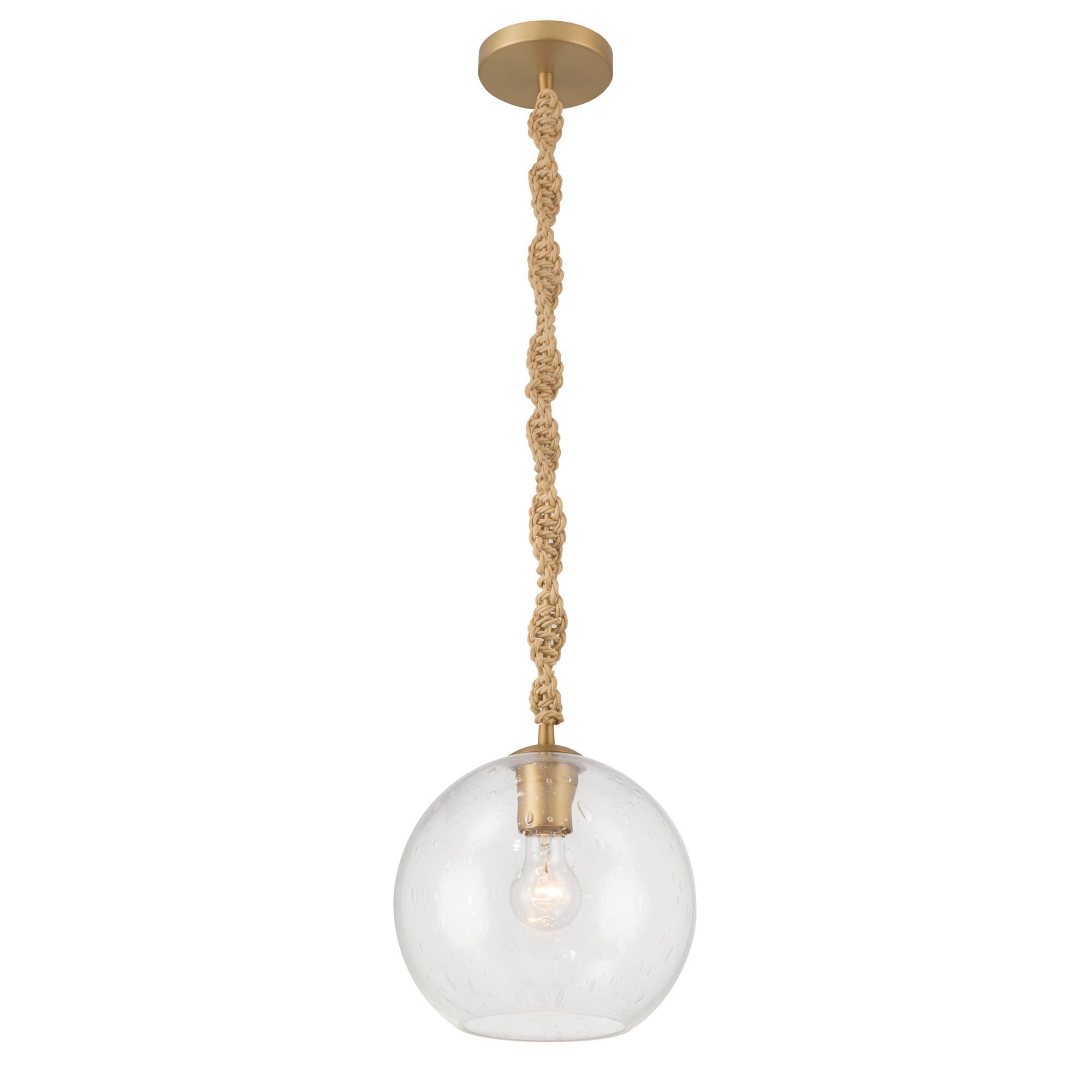 Shown in Legacy Brass finish and Clear Seeded glass