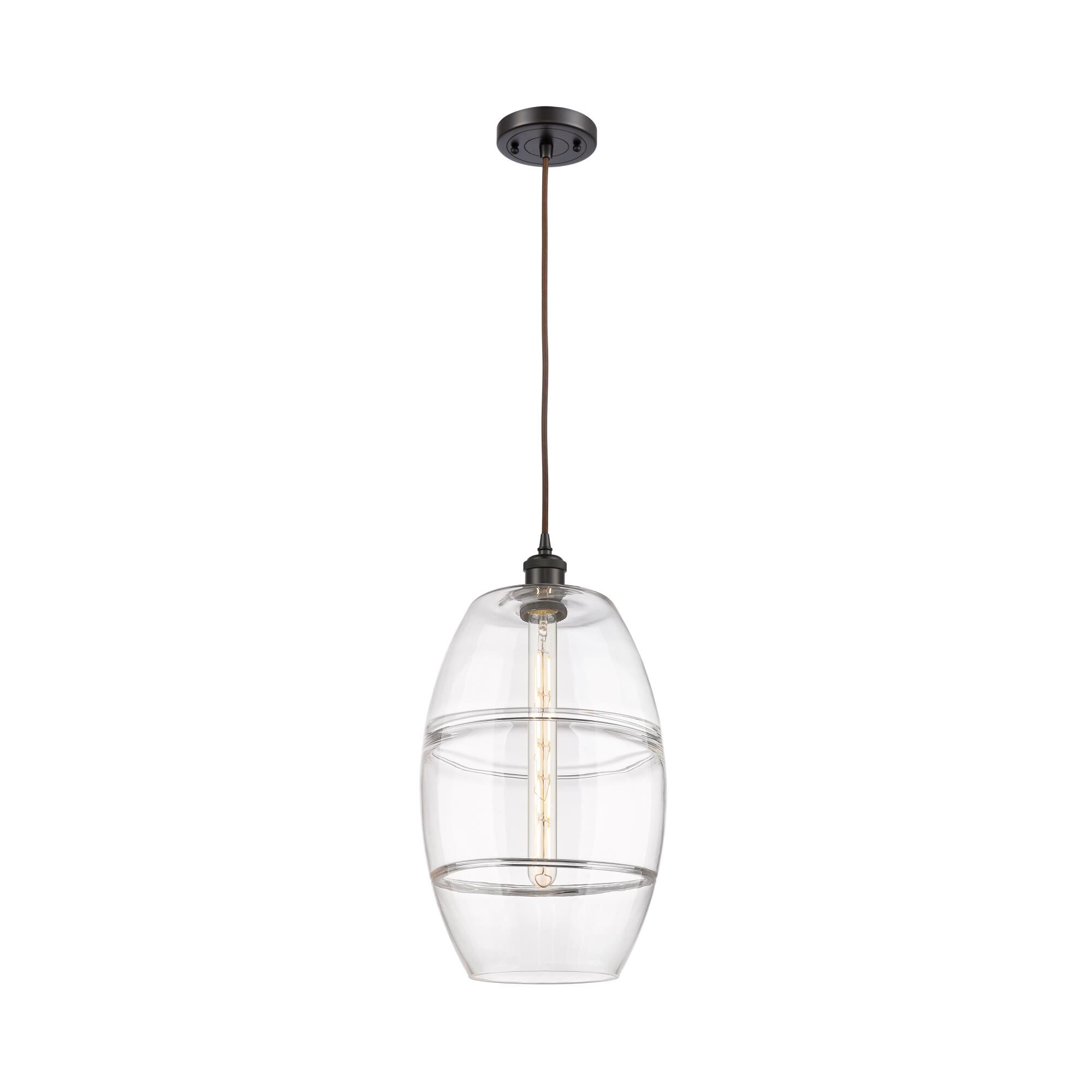 Shown in Oil Rubbed Bronze finish and Clear glass