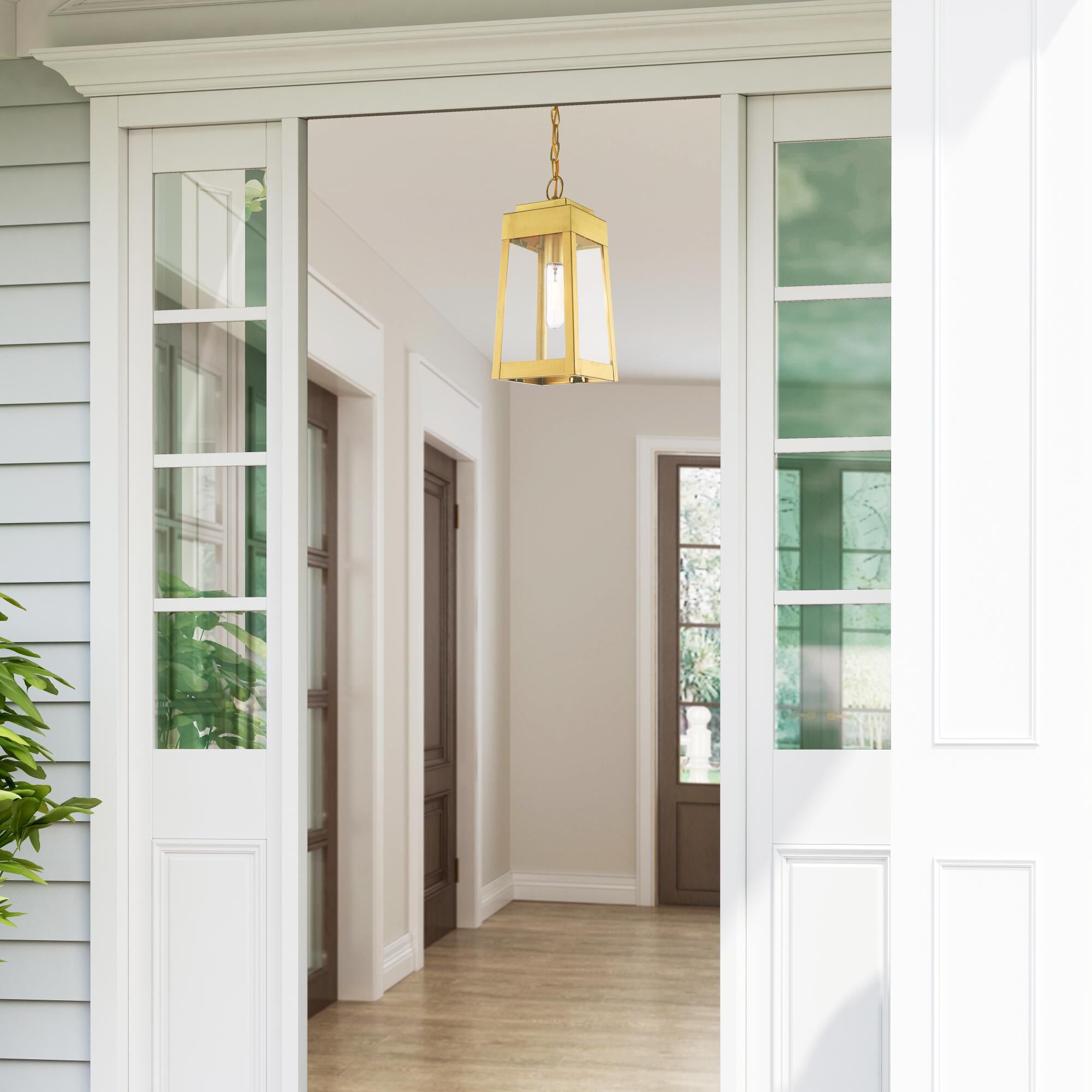 Oslo 14 Inch Tall 1 Light Outdoor Hanging Lantern by Livex Lighting