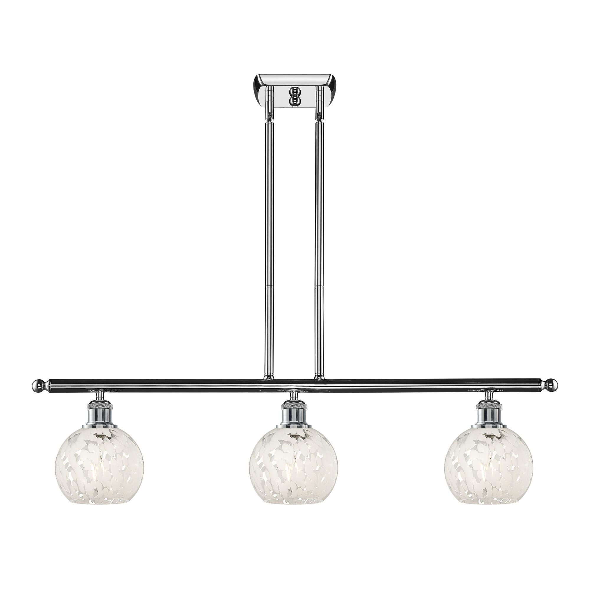 Bruno Marashlian White Mouchette 36 Inch Linear Suspension Light by Innovations Lighting