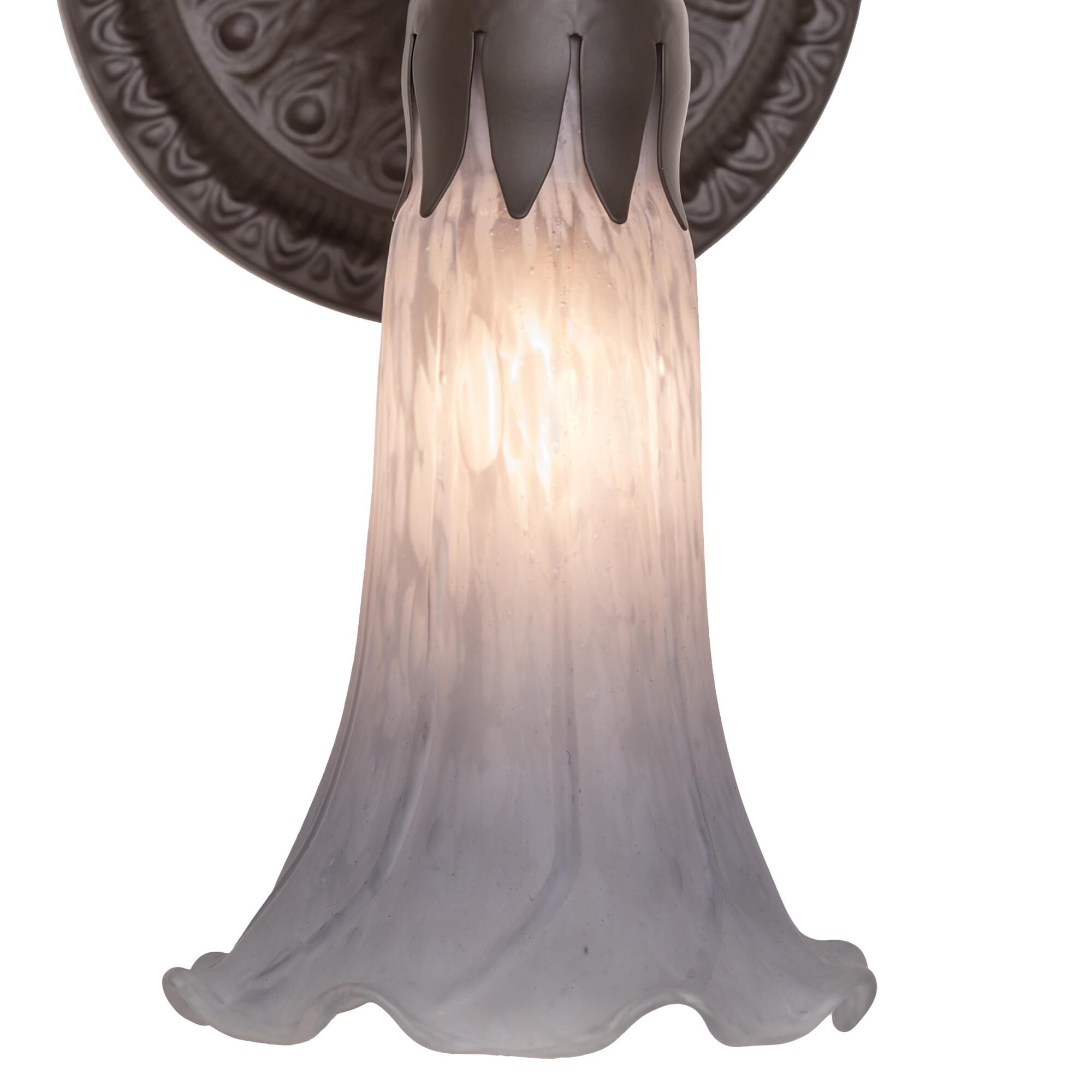 Shown in Oil Rubbed Bronze finish and Grey glass