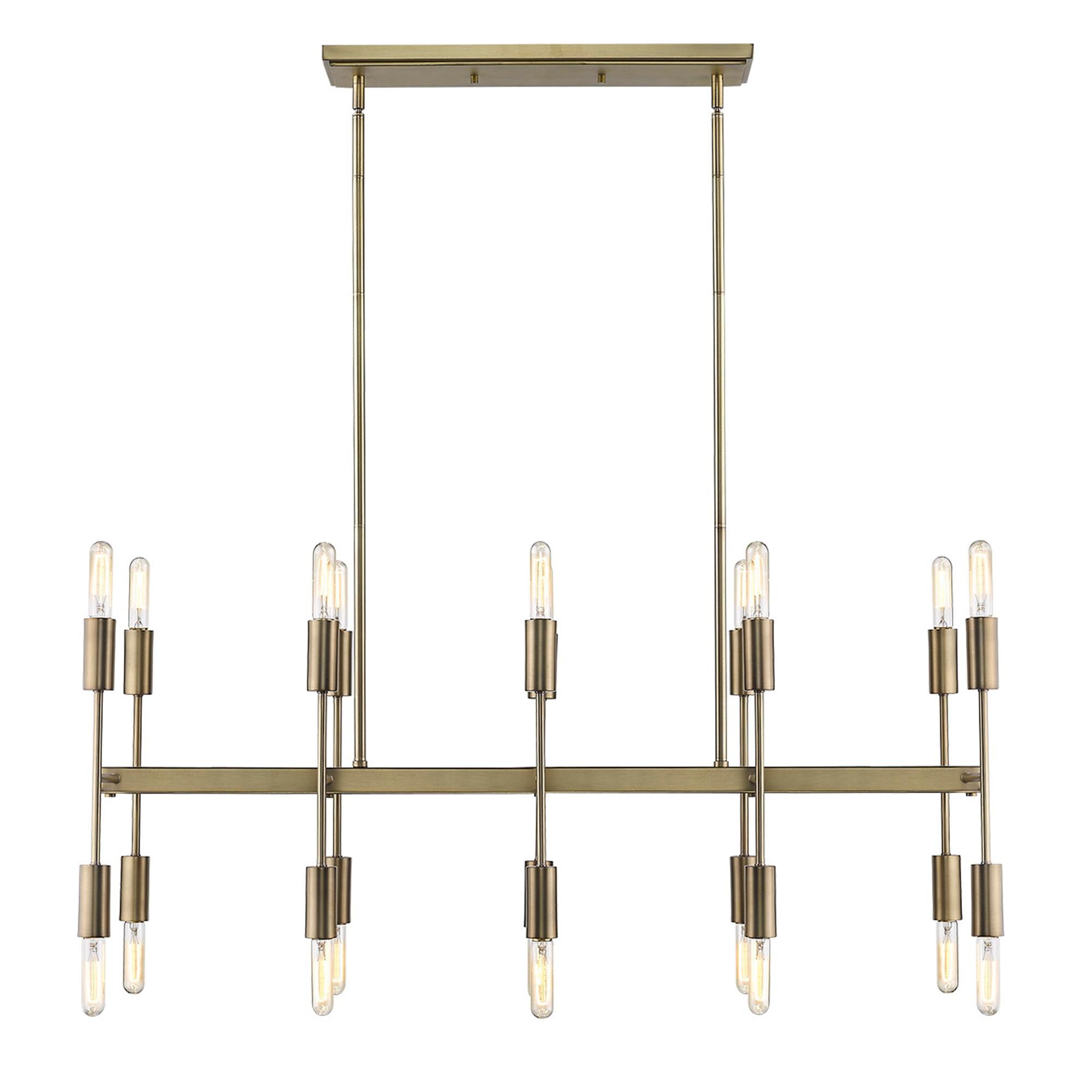 Shown in Aged Brass finish and -- glass and -- shade