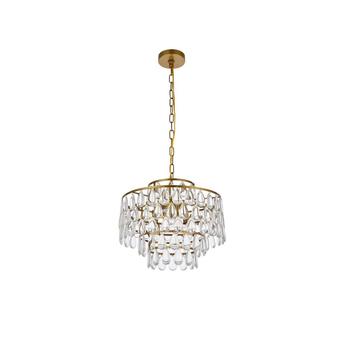 Shown in Brass finish and Royal Cut Clear crystal