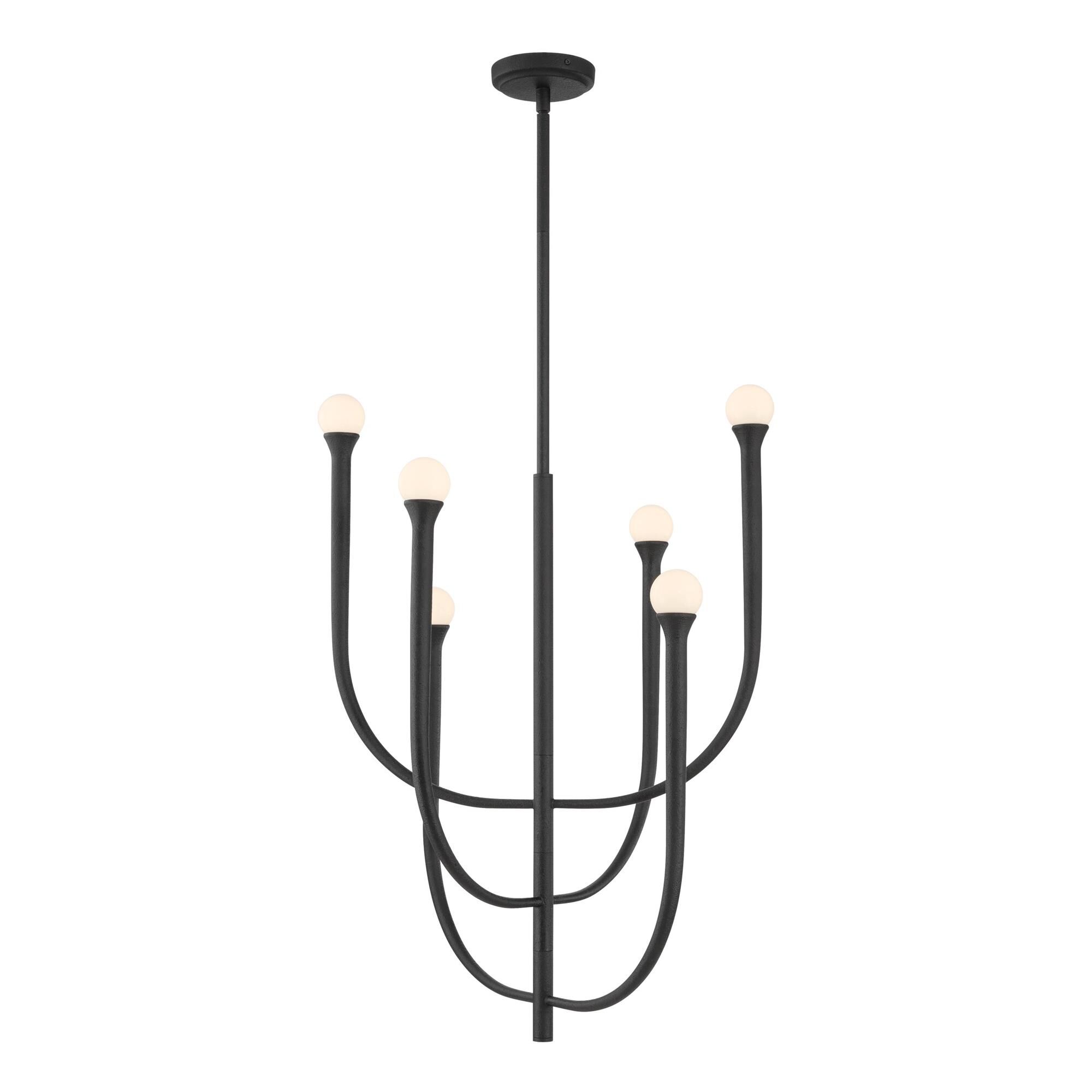 Shown in Plaster Black finish and Opal glass