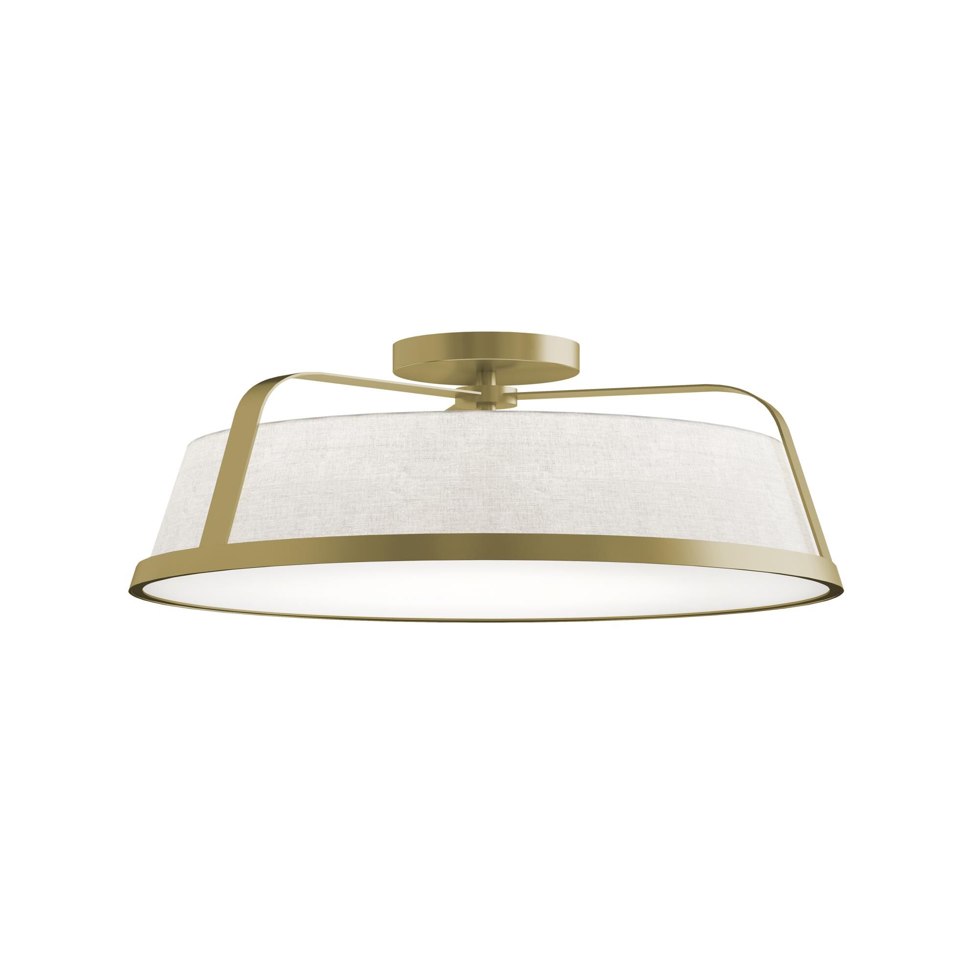 Shown in Light Antique Brass finish and White glass