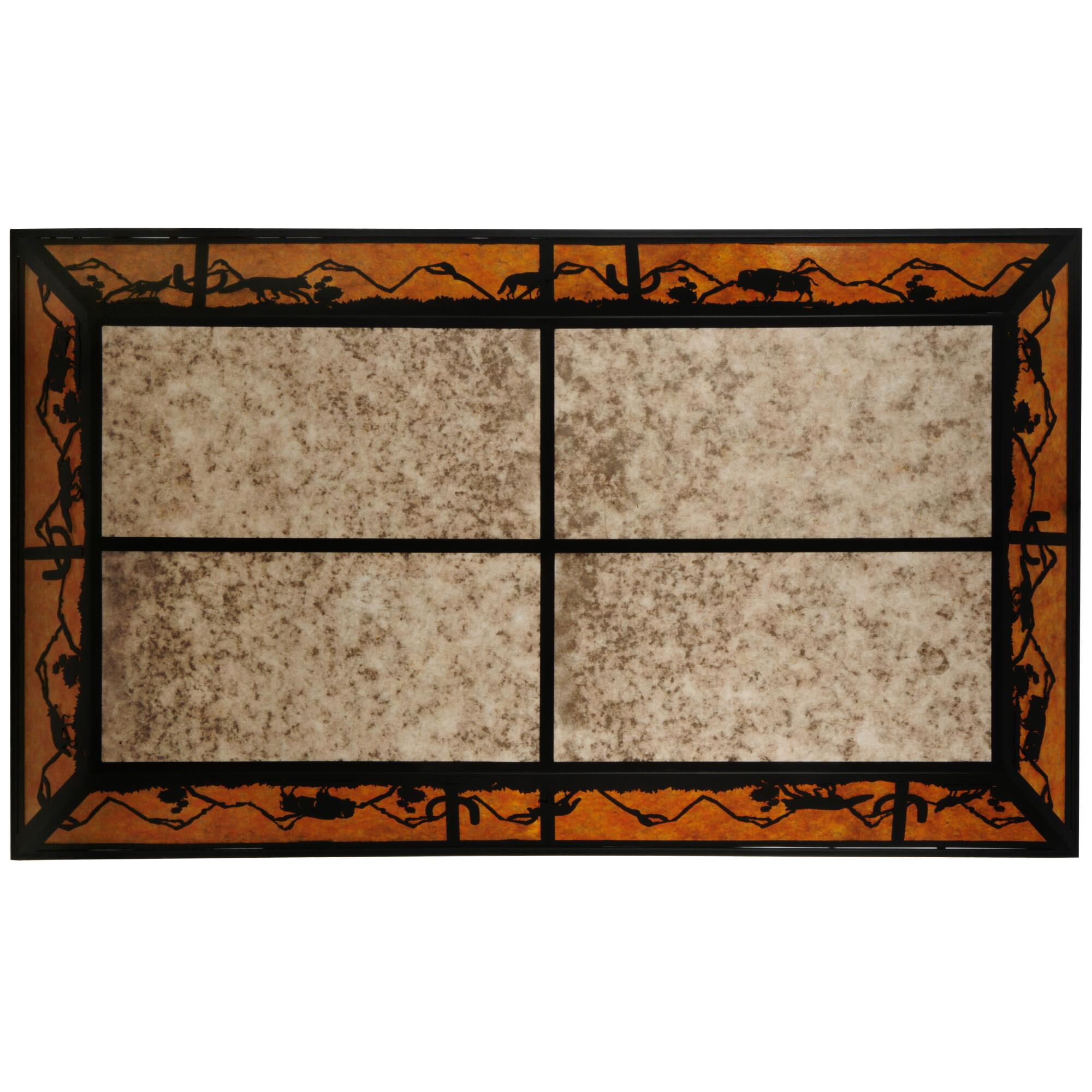 Shown with Black-Amber Mica-Silver Mica glass