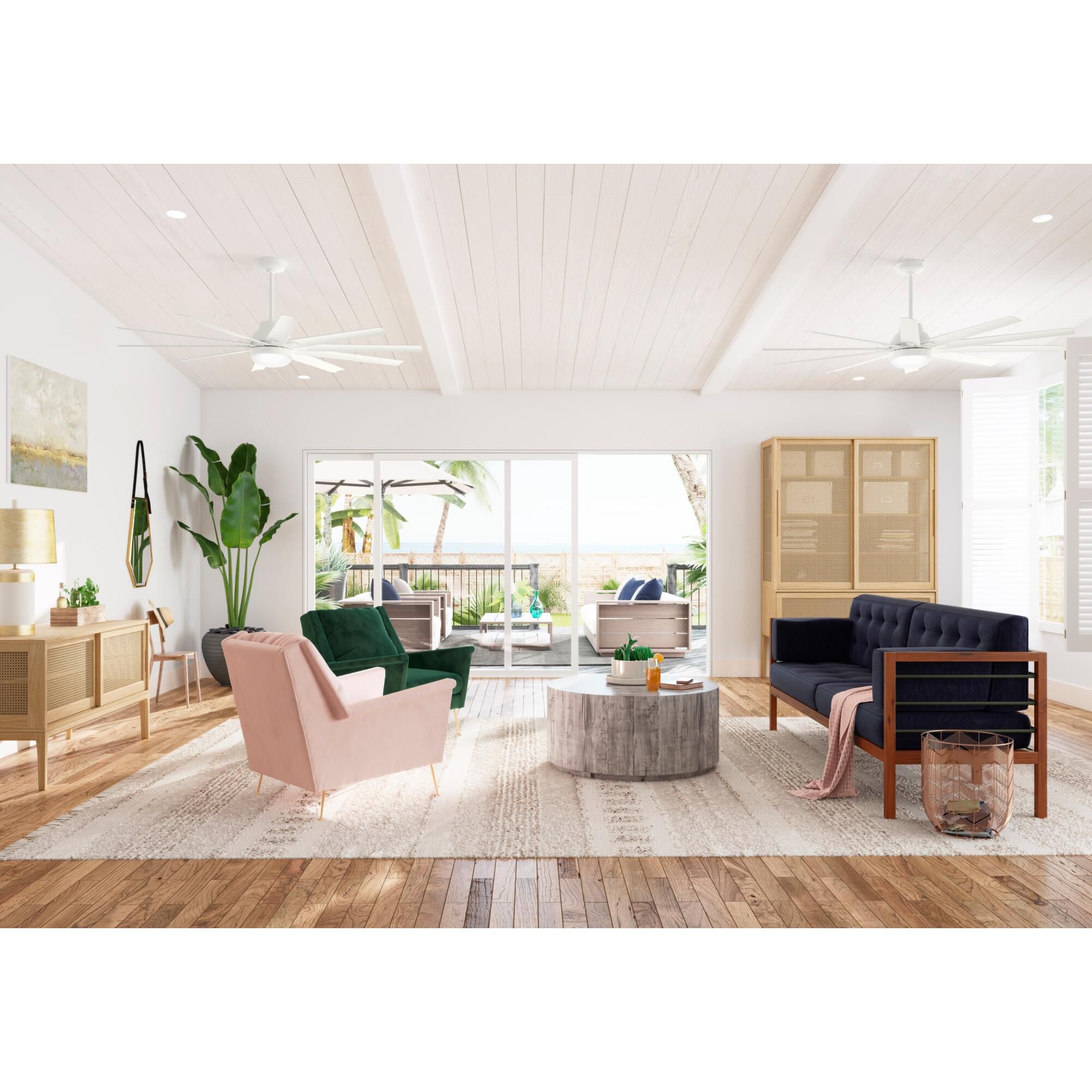 Shown in Matte White finish and Painted Cased White glass